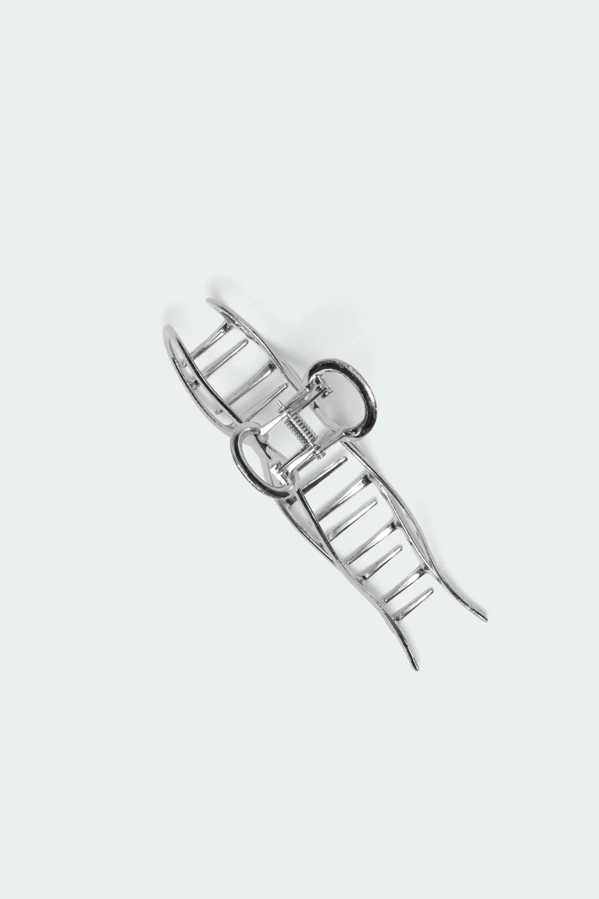 Silver Metal Bow Hair Clip Hair Accessory for Women