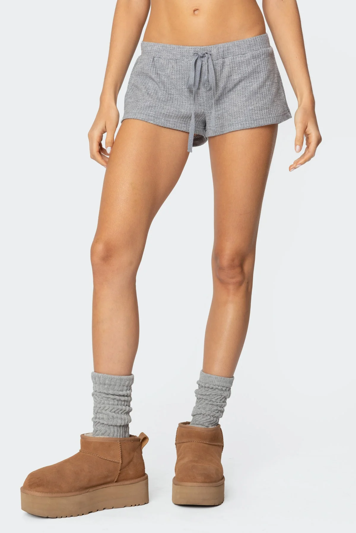 Gray Waffle Lounge Shorts