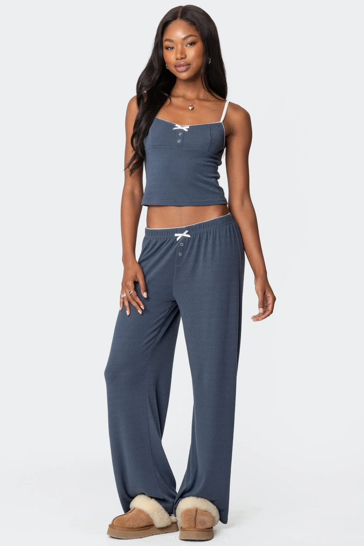 Navy Pointelle Sleepwear Pants