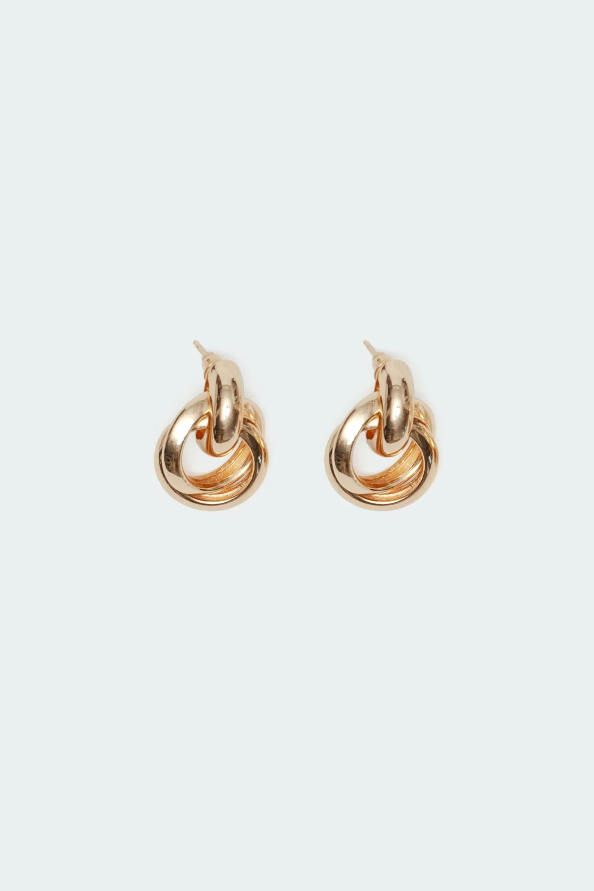 Gold Knot Statement Earrings