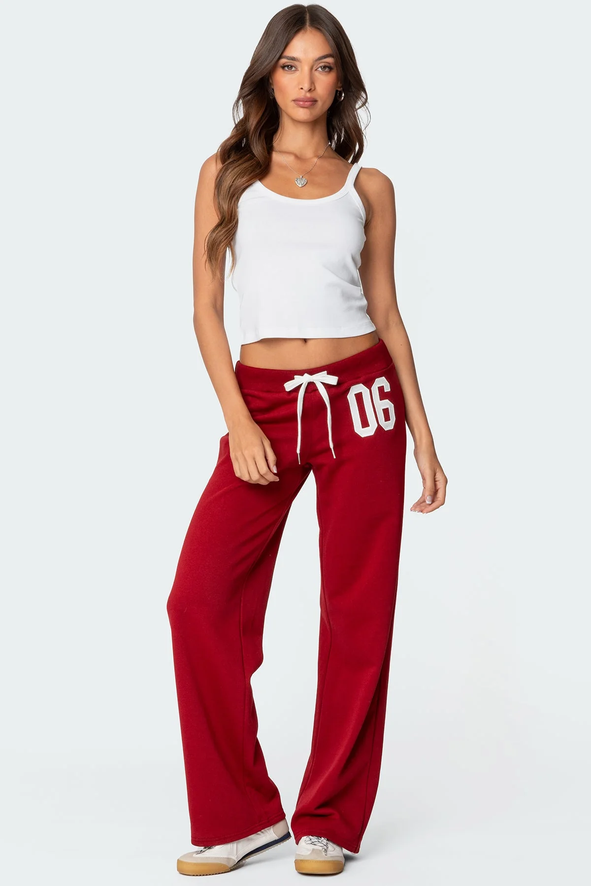 Burgundy Adjustable Waist Sweatpants
