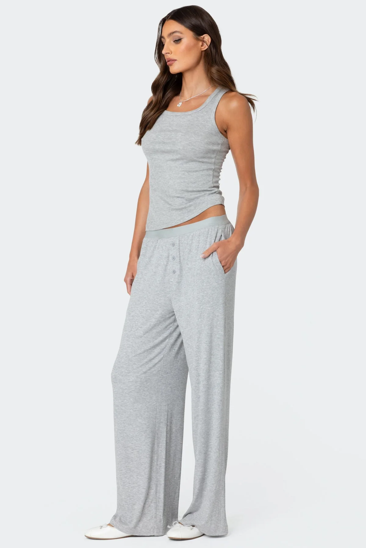 Cozy Heather Lounge Pants in Gray Melange XS-XXL