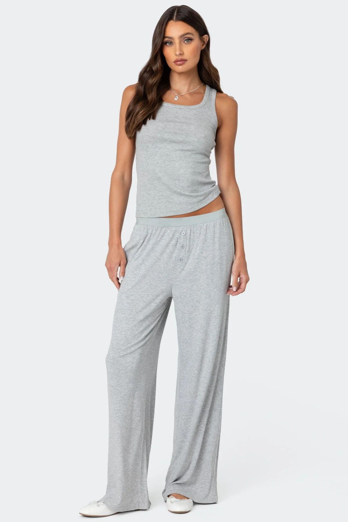 Cozy Heather Lounge Pants in Gray Melange XS-XXL