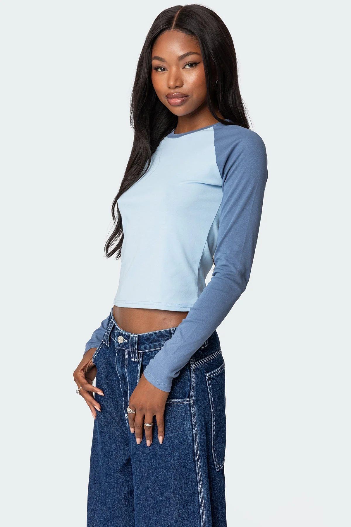 Blue Long Sleeve T-Shirt for Stylish Comfort