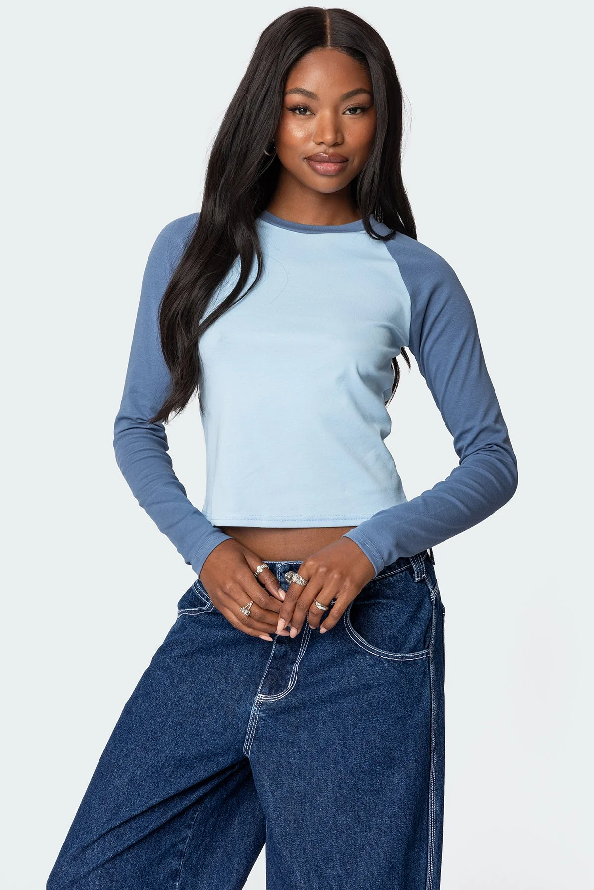 Blue Long Sleeve T-Shirt for Stylish Comfort