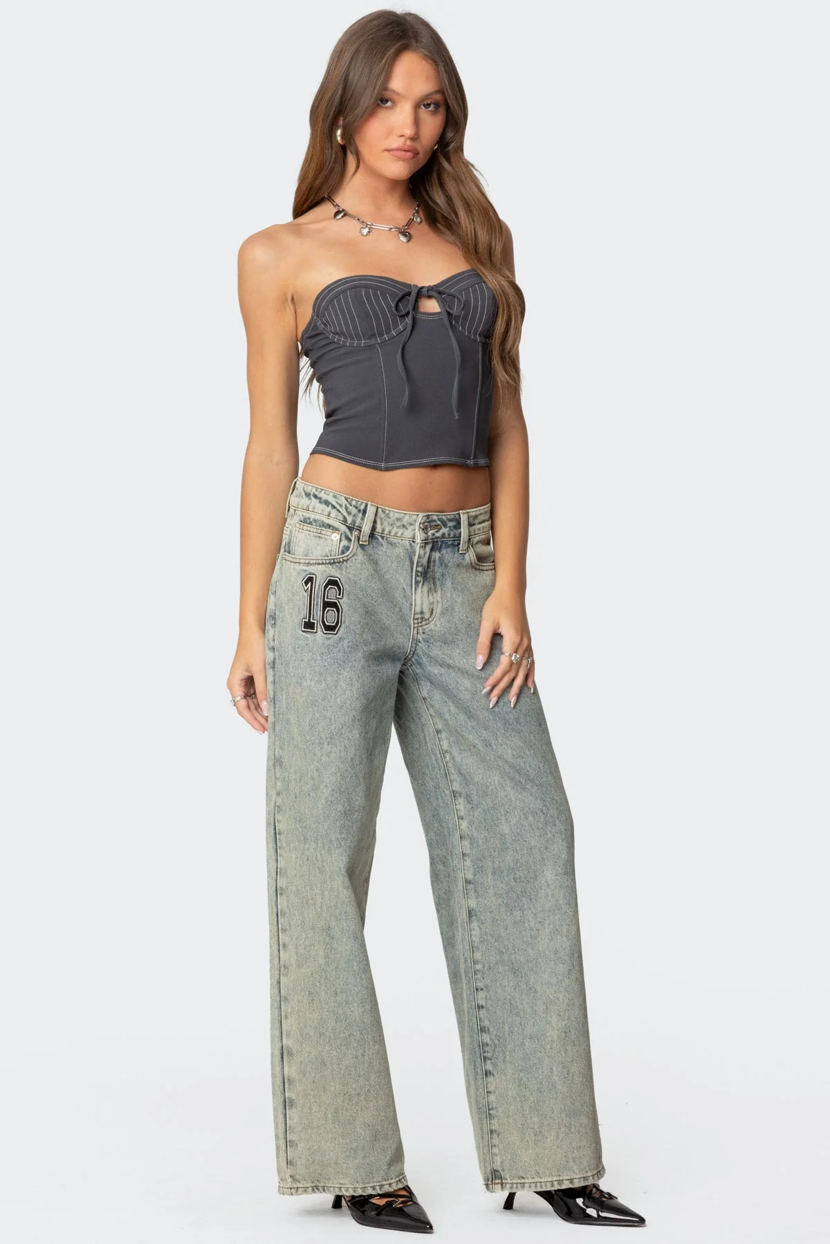 Vintage Acid Wash Denim Jeans Modern Style