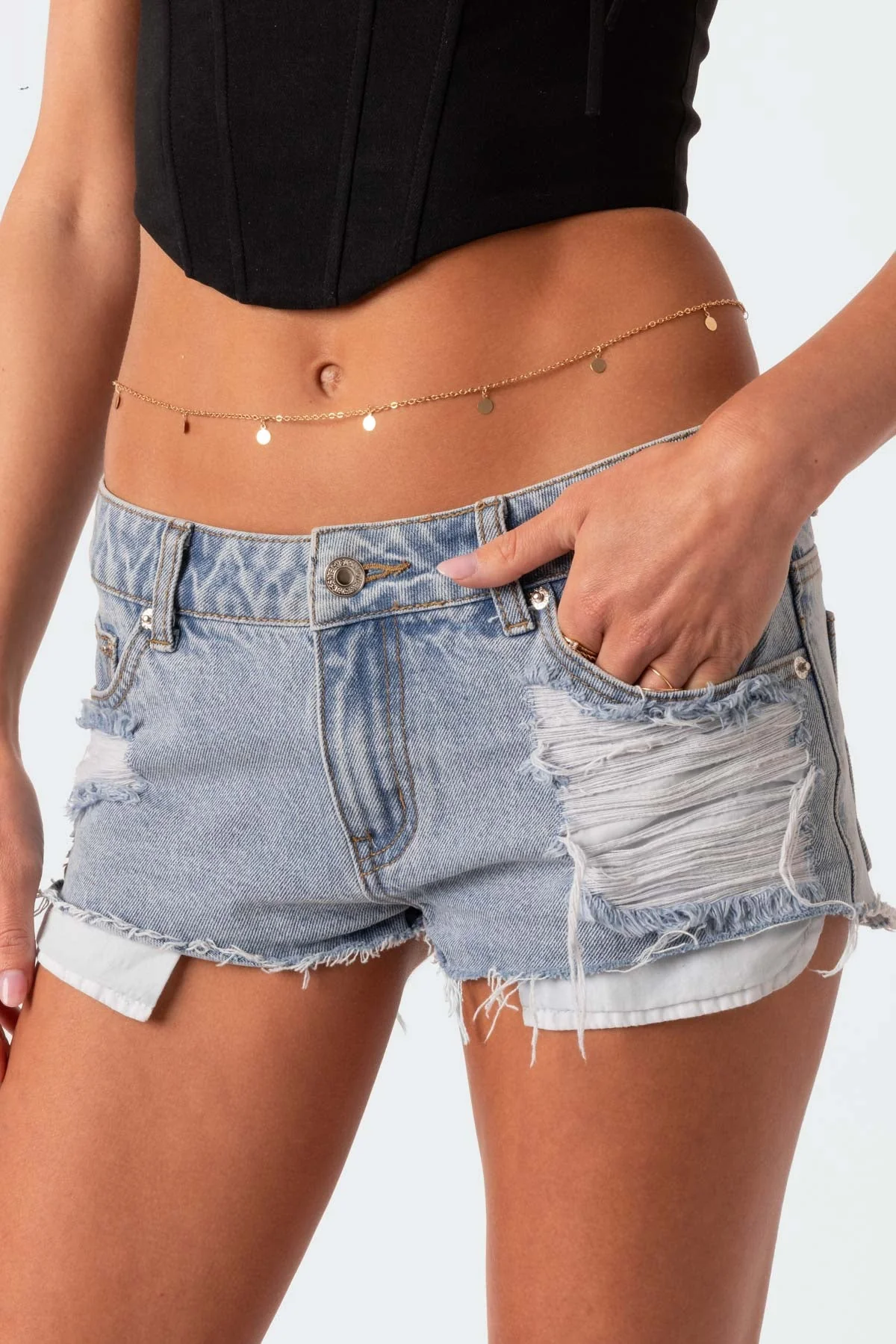 Gold Sequin Sparkle Belly Chain - Elegant Jewelry Accessory