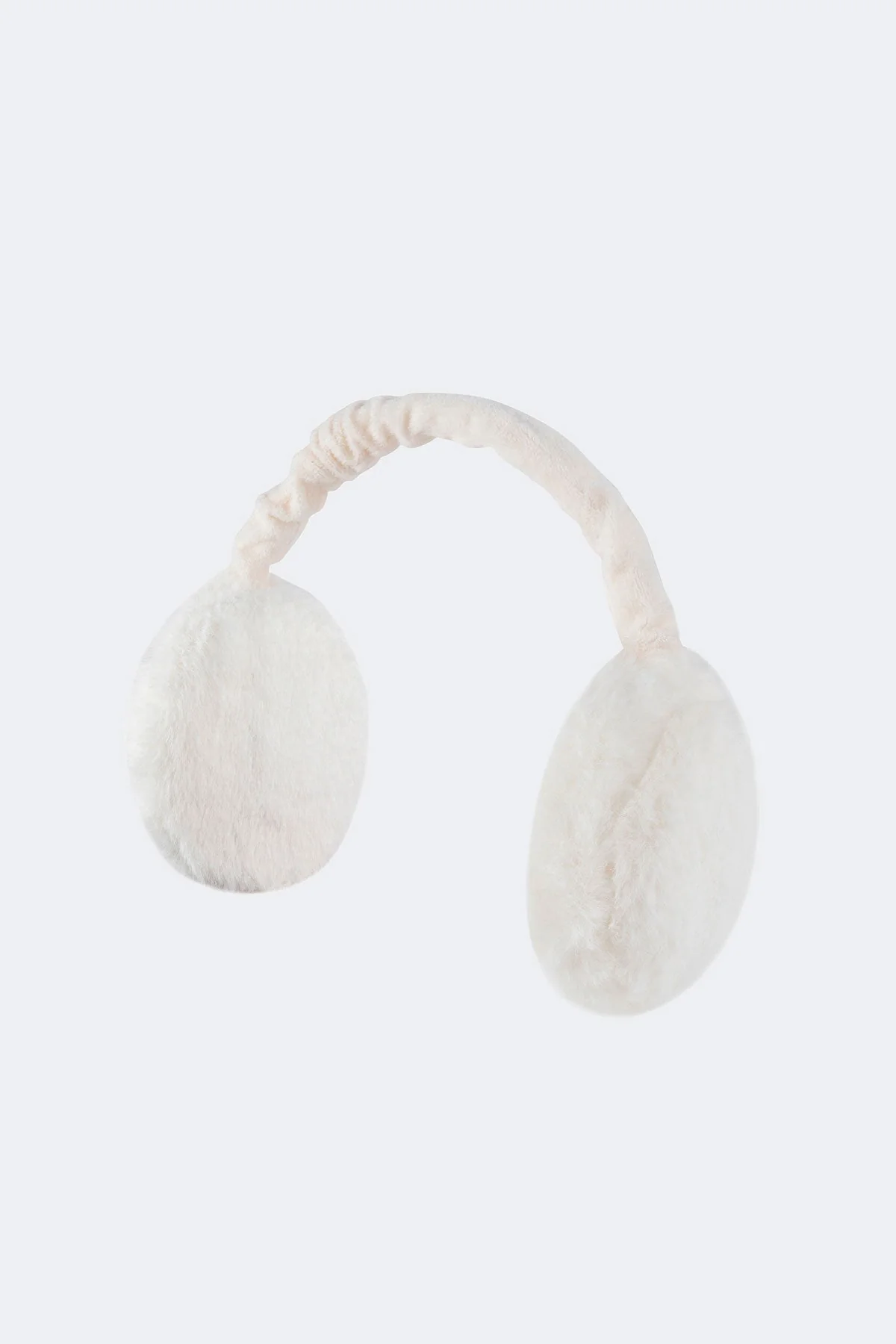 White Fluffy Ear Warmers