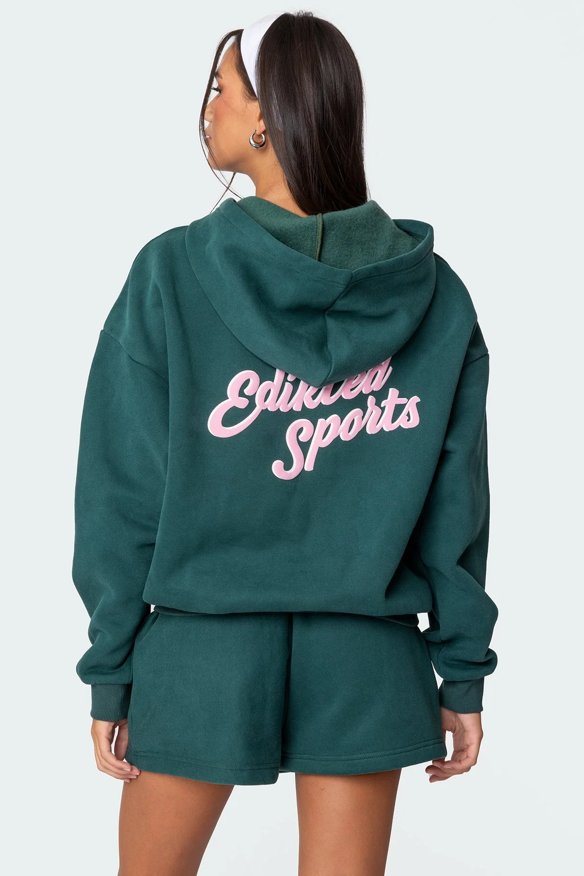 Sporty Green Hoodie Set
