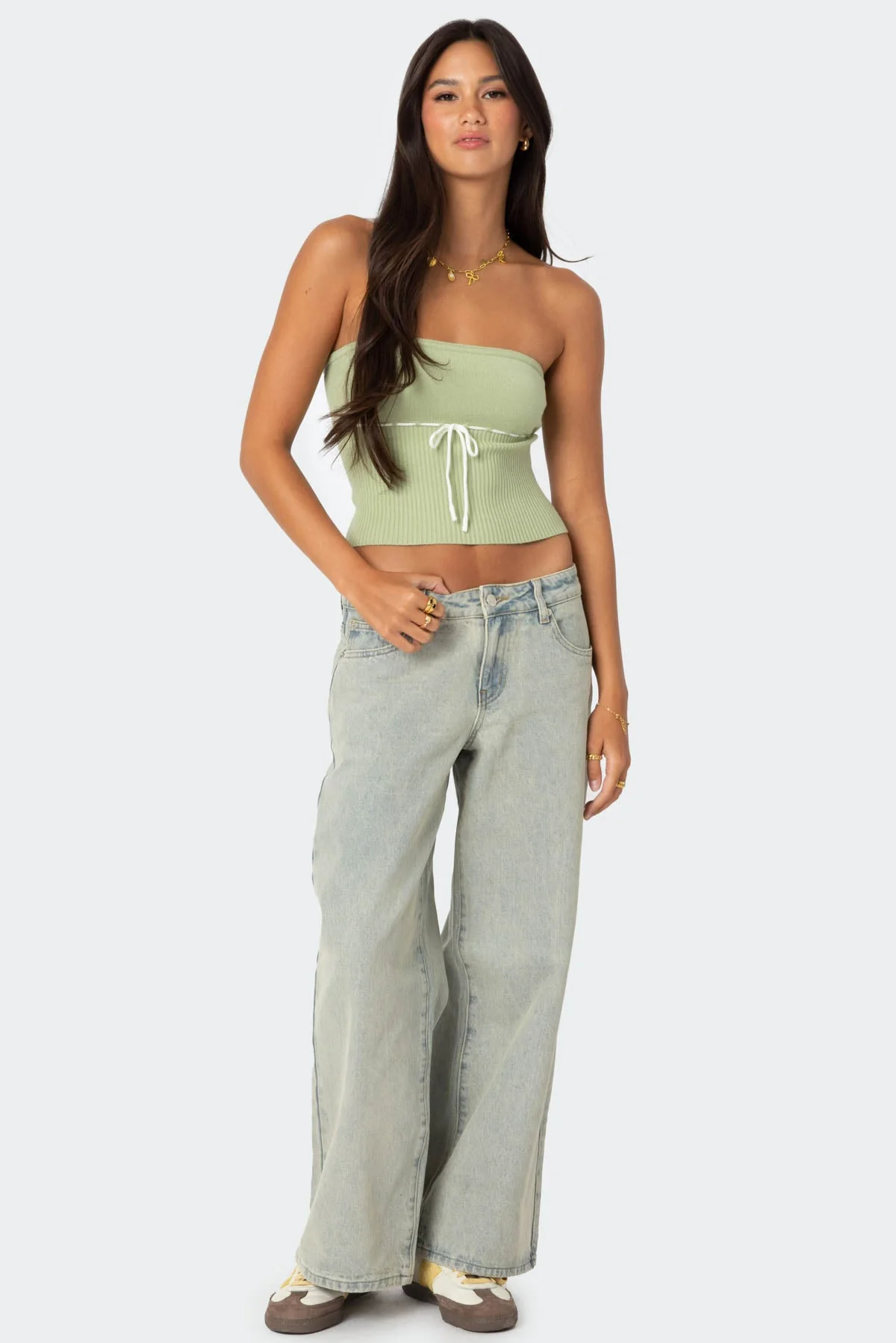 Petite Acid Wash Denim Jeans, Low Rise Blue Pants