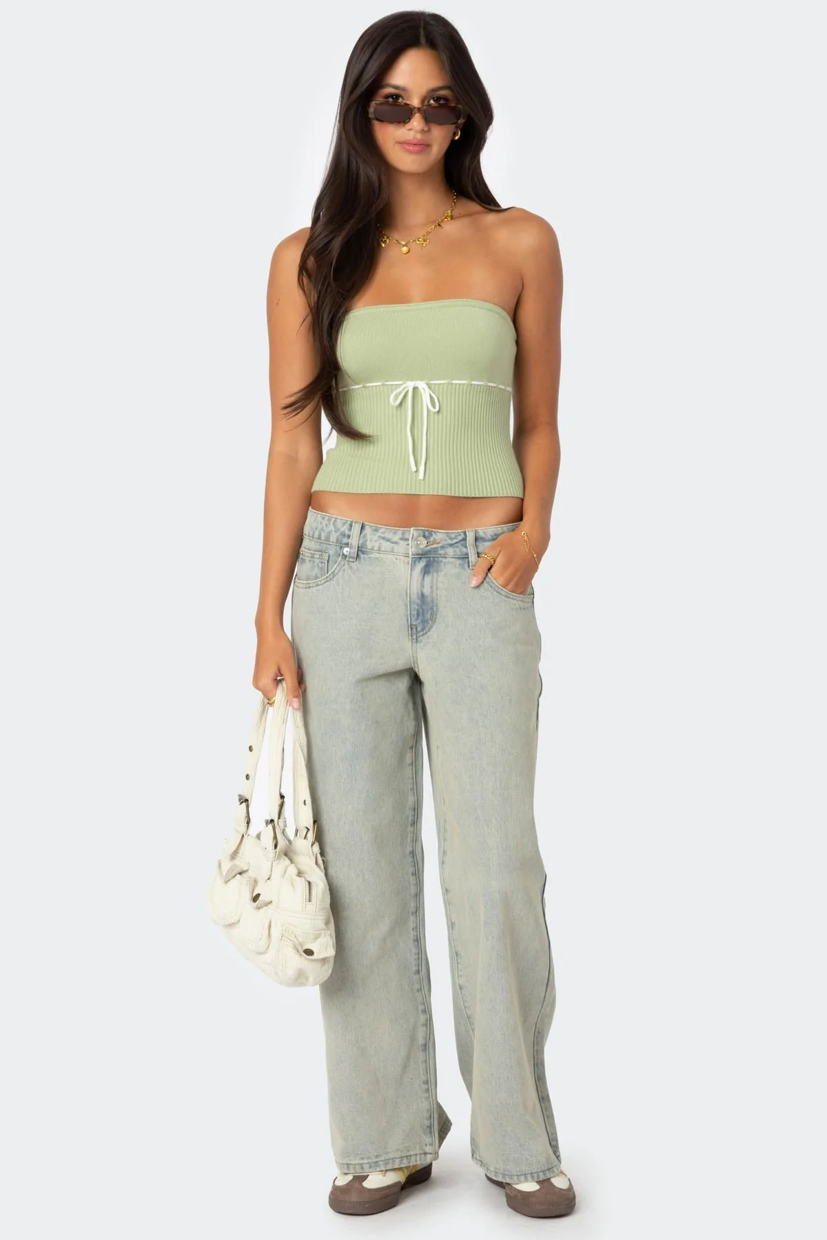 Petite Acid Wash Denim Jeans, Low Rise Blue Pants