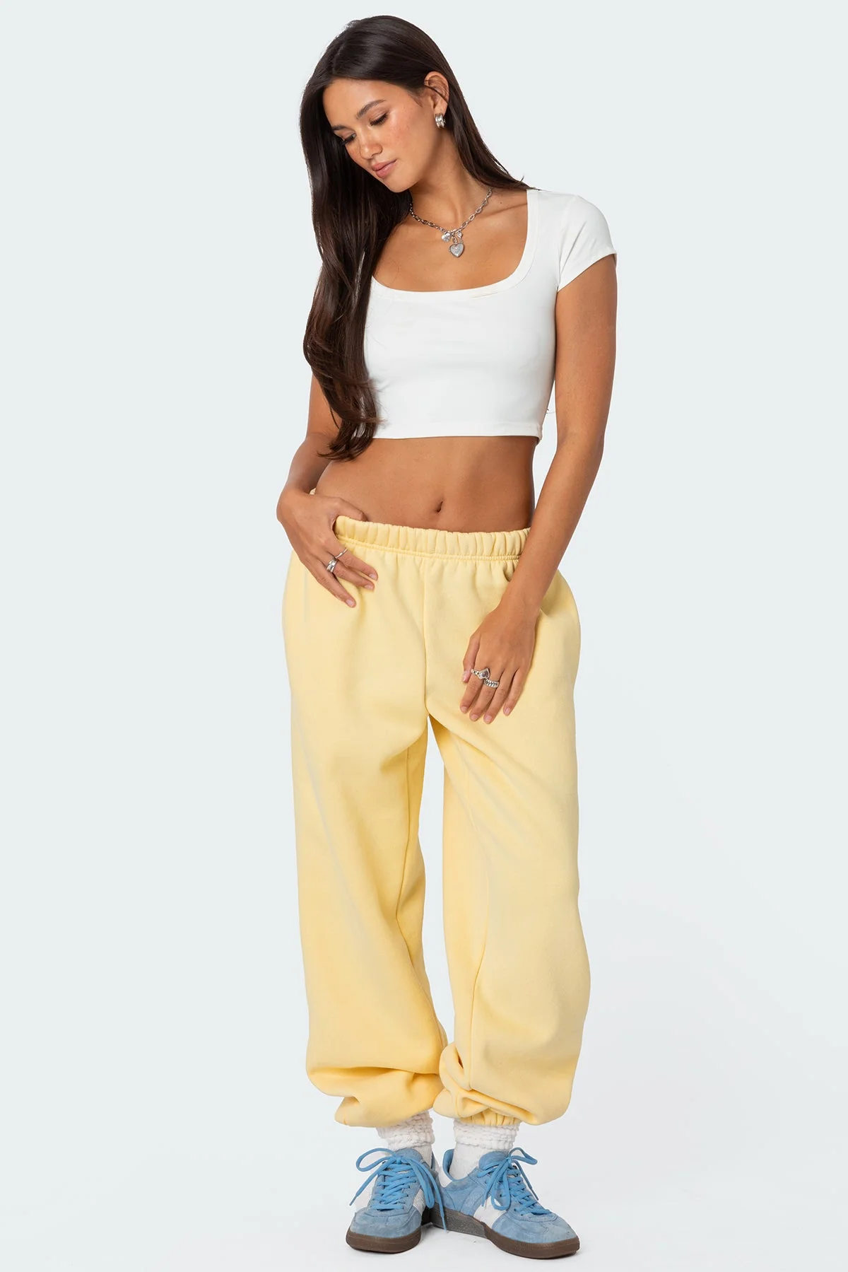 Oversized Loungewear Sweatpants in Yellow | Womens Cozy Sweatpants