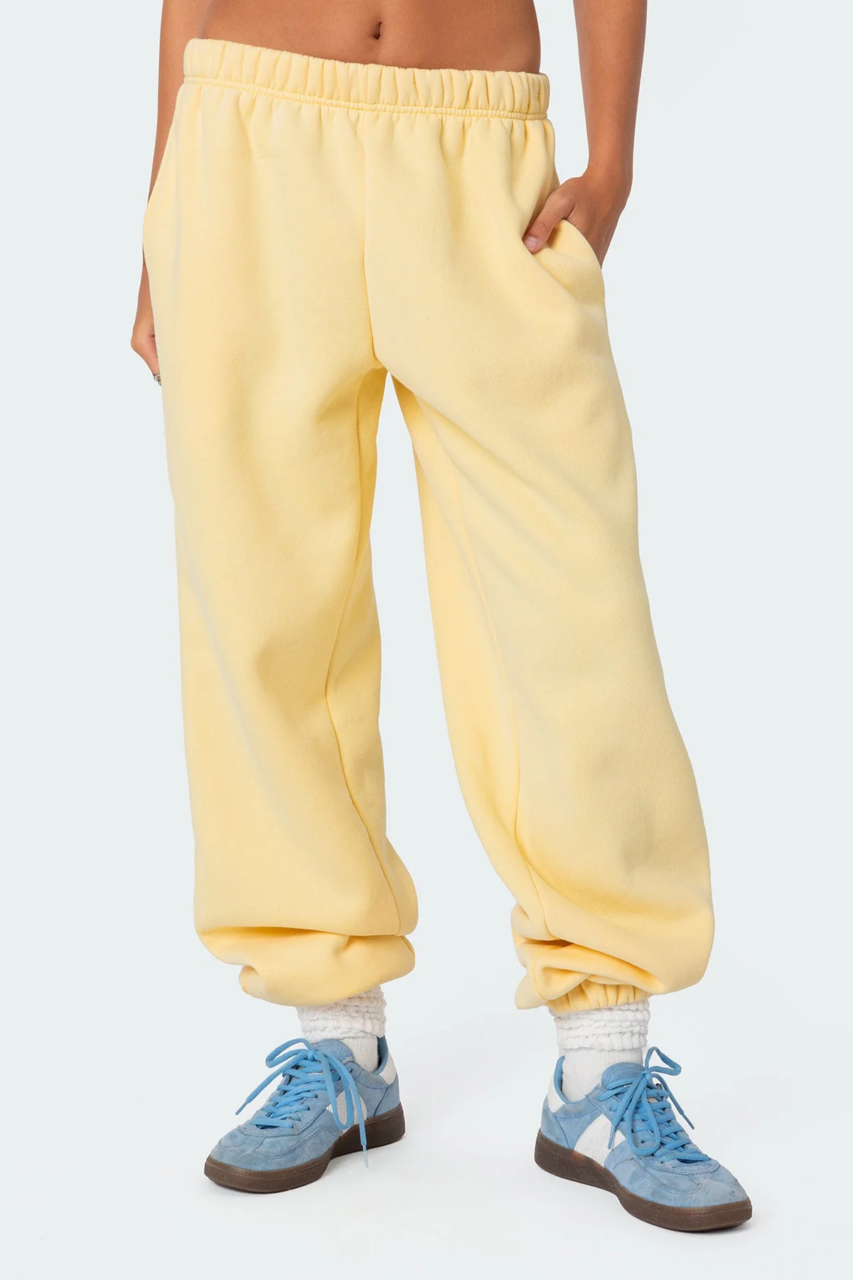 Oversized Loungewear Sweatpants in Yellow | Womens Cozy Sweatpants