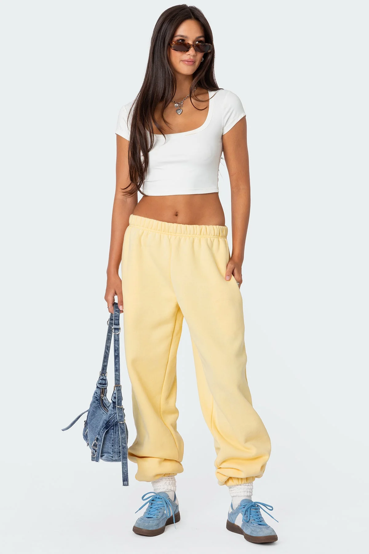 Oversized Loungewear Sweatpants in Yellow | Womens Cozy Sweatpants