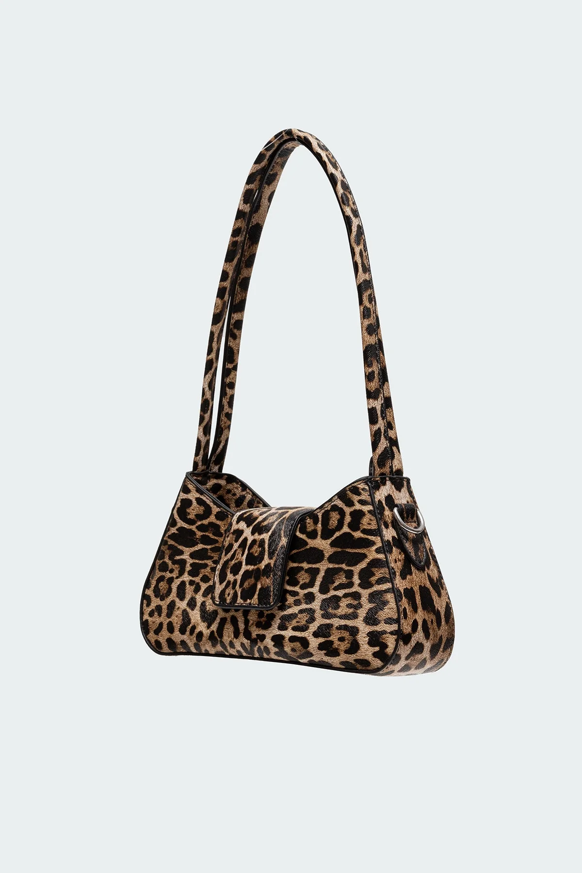 Leopard Print Faux Leather Shoulder Bag