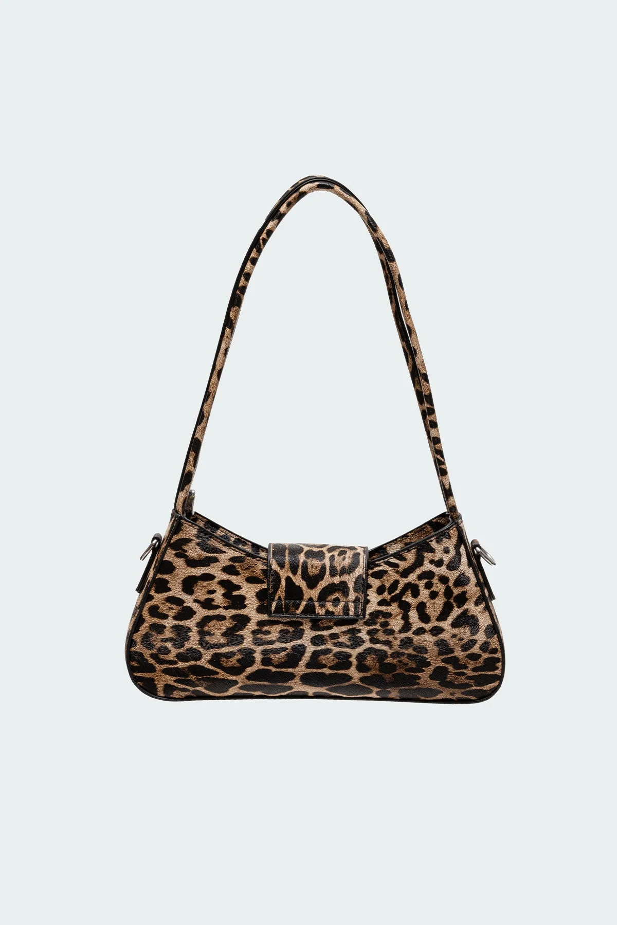 Leopard Print Faux Leather Shoulder Bag