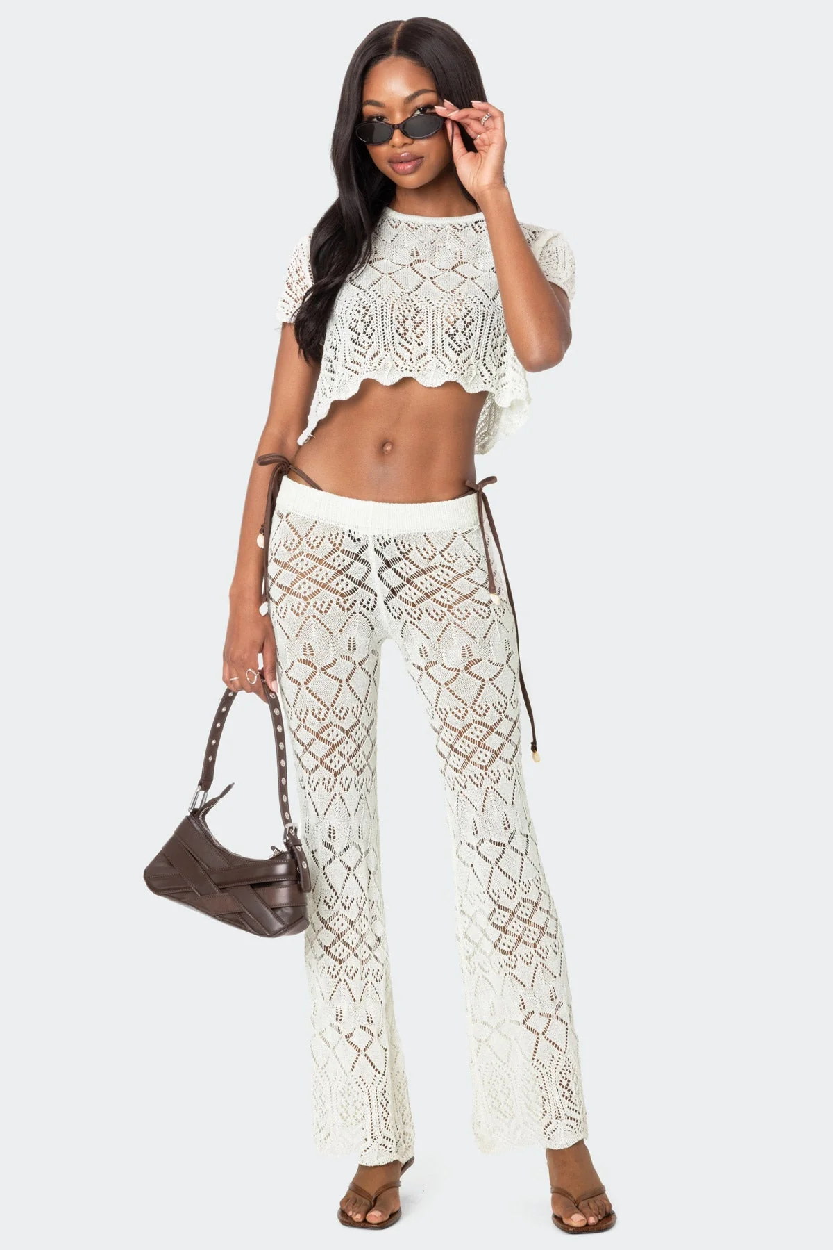 Cream Crochet Pants - Stylish Beachwear for Women
