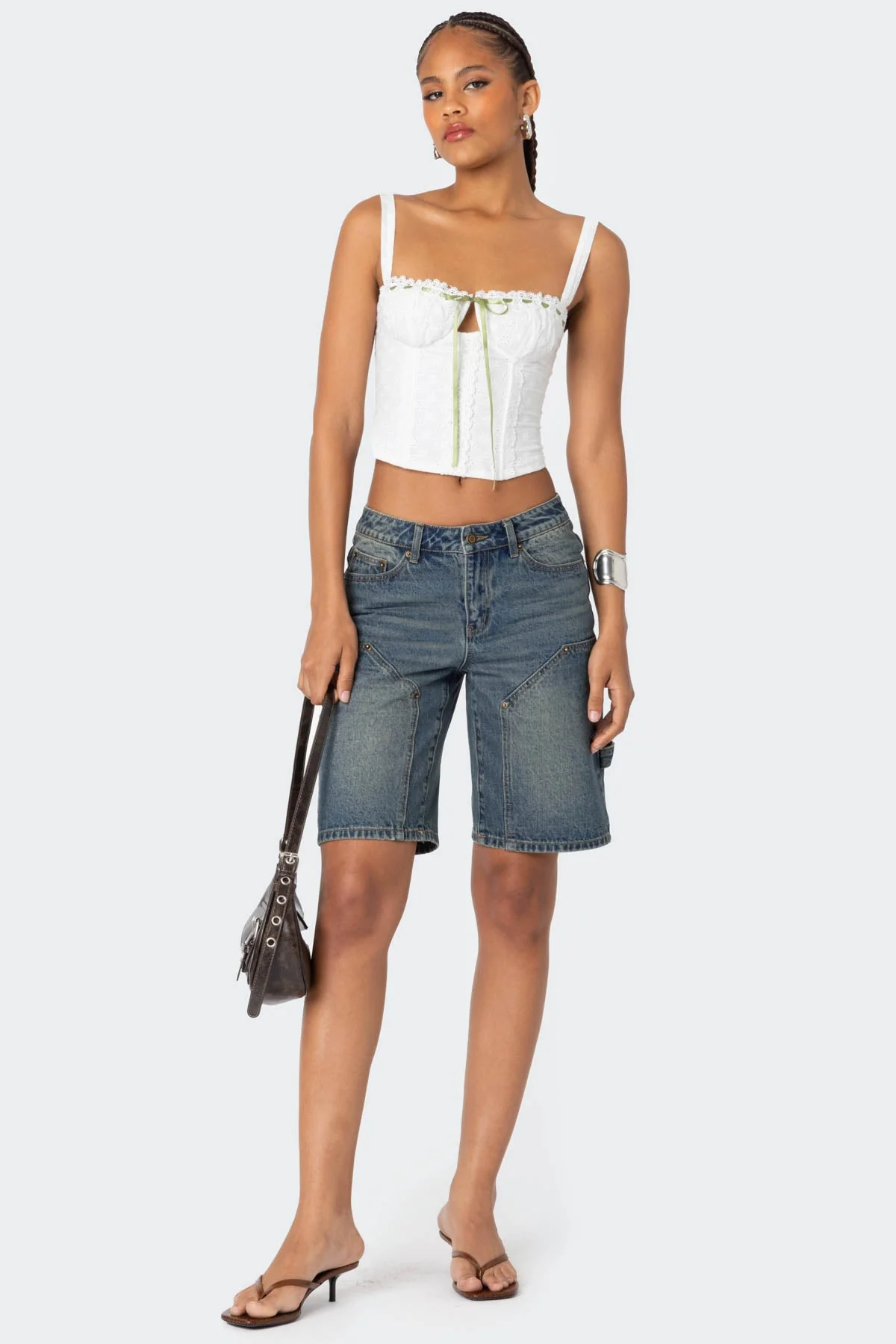 Blue Denim Carpenter Bermuda Shorts