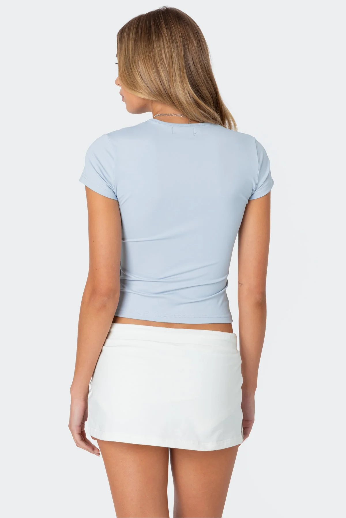 Light Blue Short Sleeve T-Shirt for Women