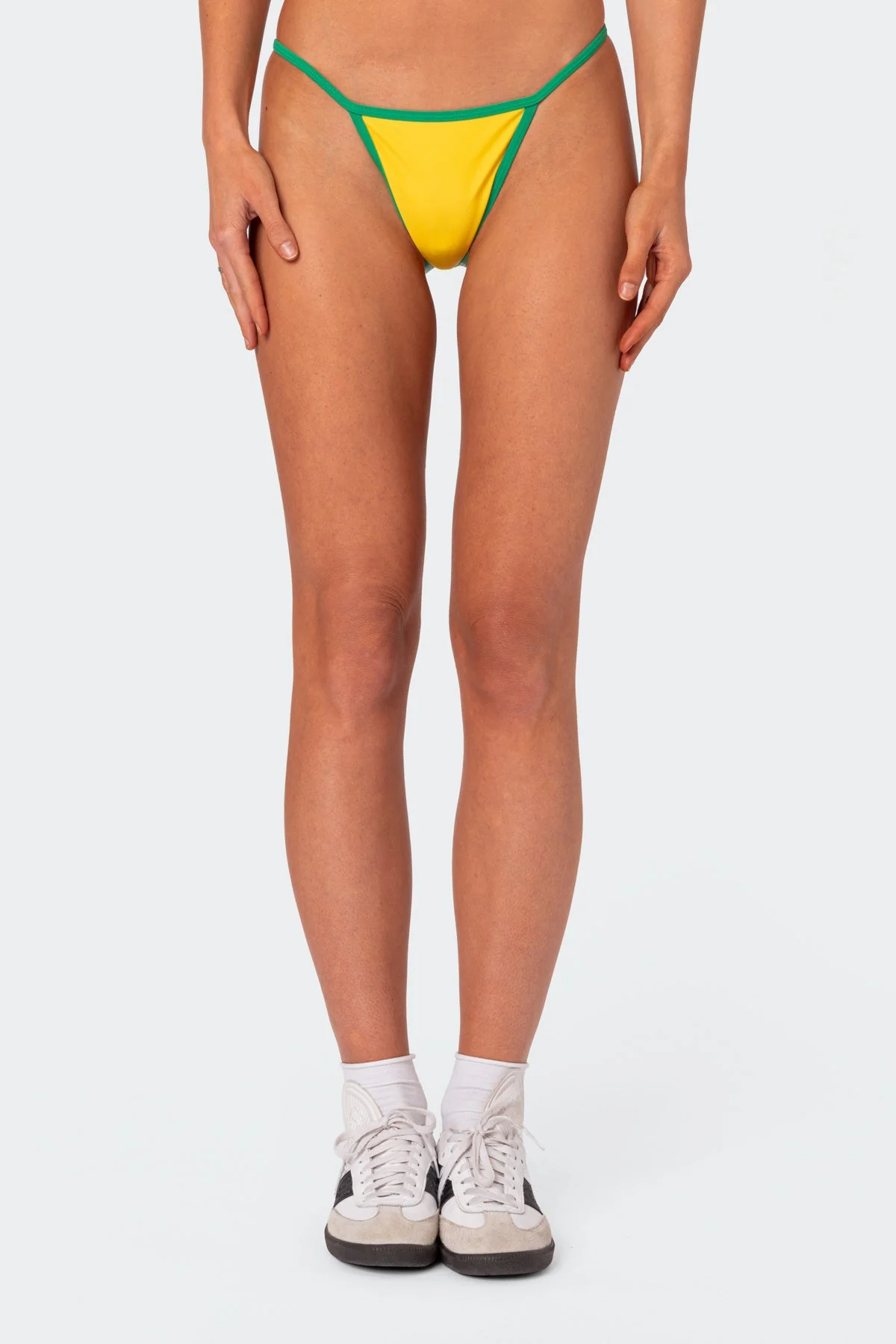 Yellow Bikini Bottom for Girls Double Lined Stretch Fabric