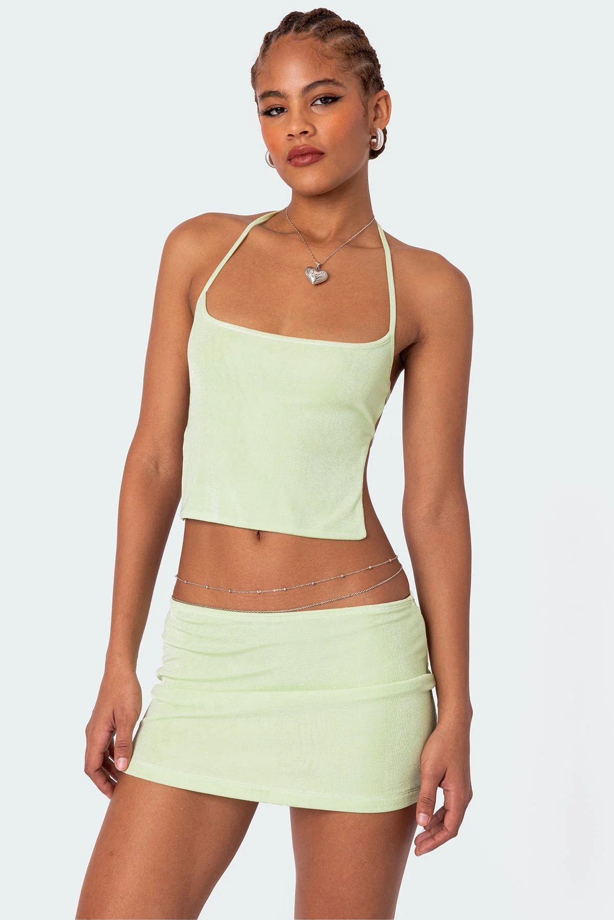 Sage Tie Back Halter Top for Women