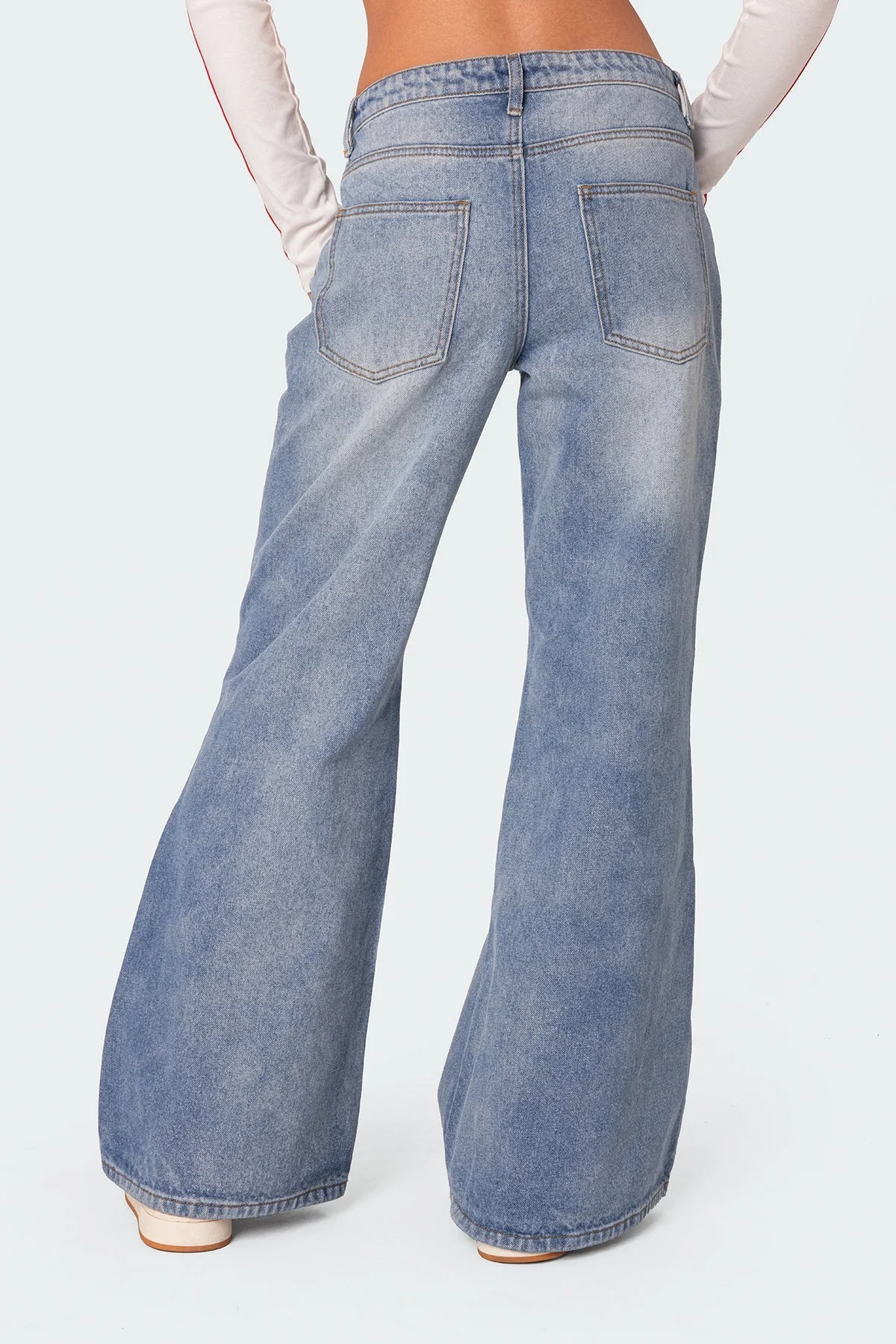 Light Blue Wide Leg Denim Pants