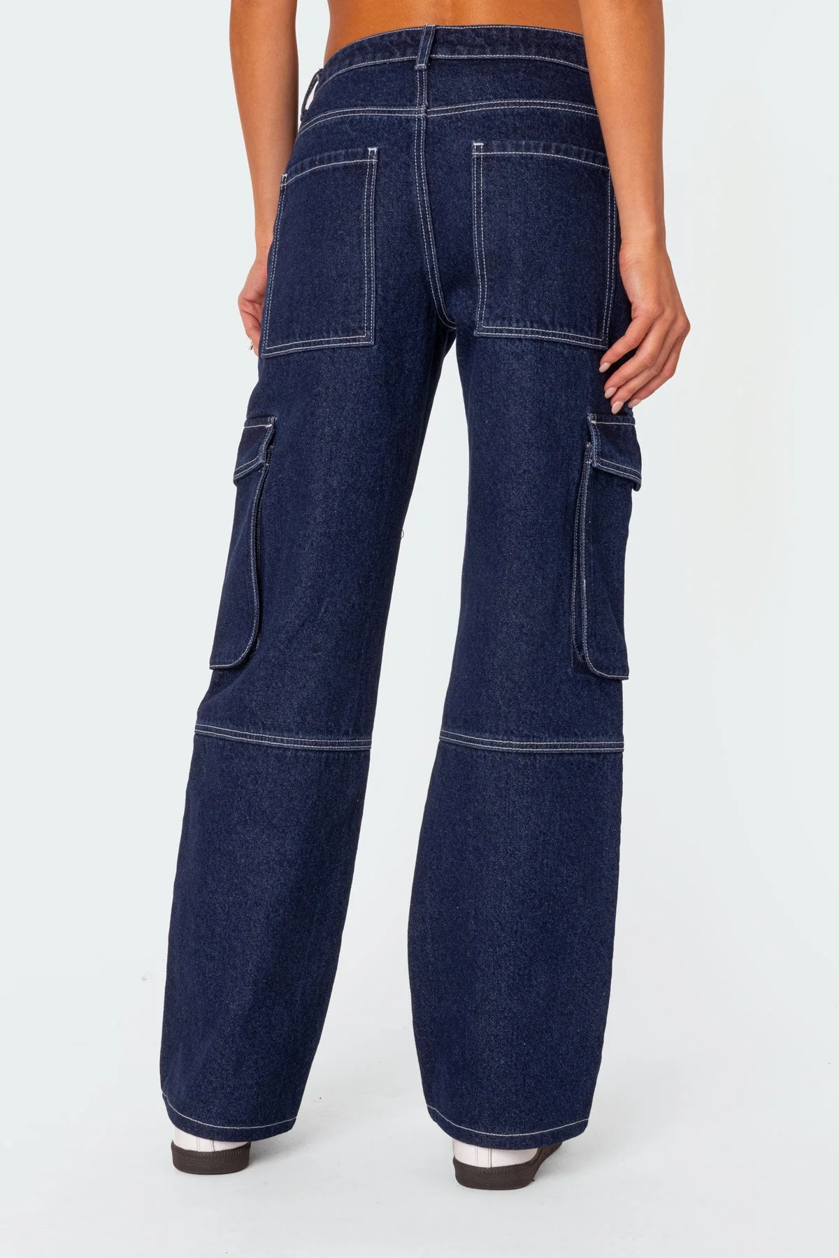 Blue Stitch Cargo Denim Pants