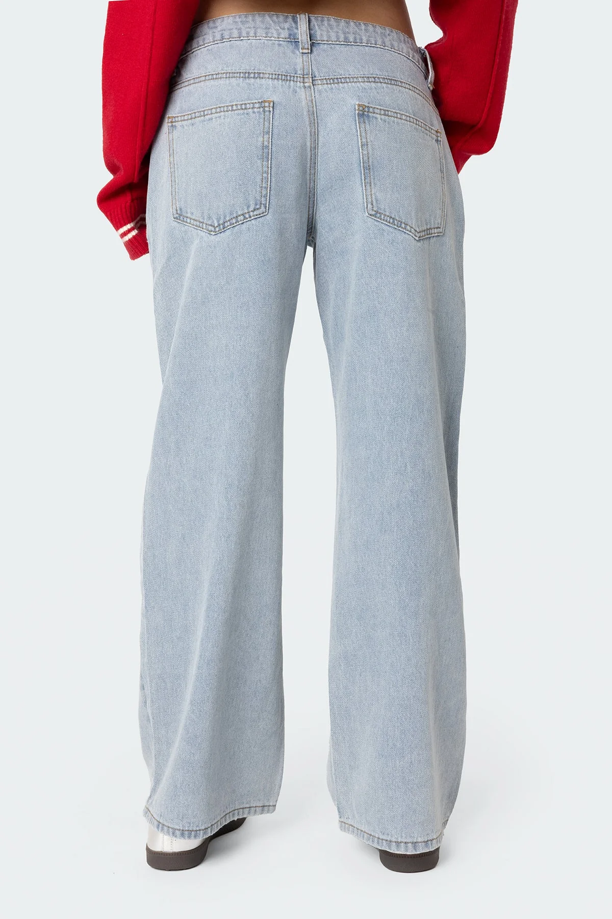 Light Blue Petite Washed Low Rise Denim Jeans