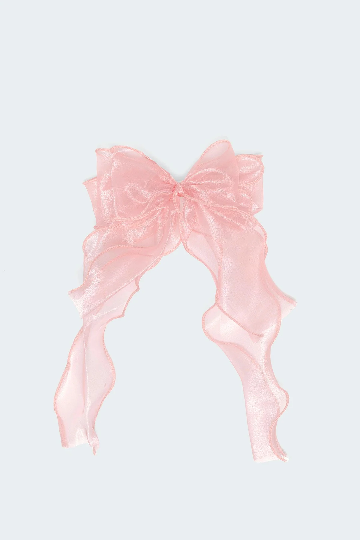 Pink Frilled Bow Hair Clip for Girls