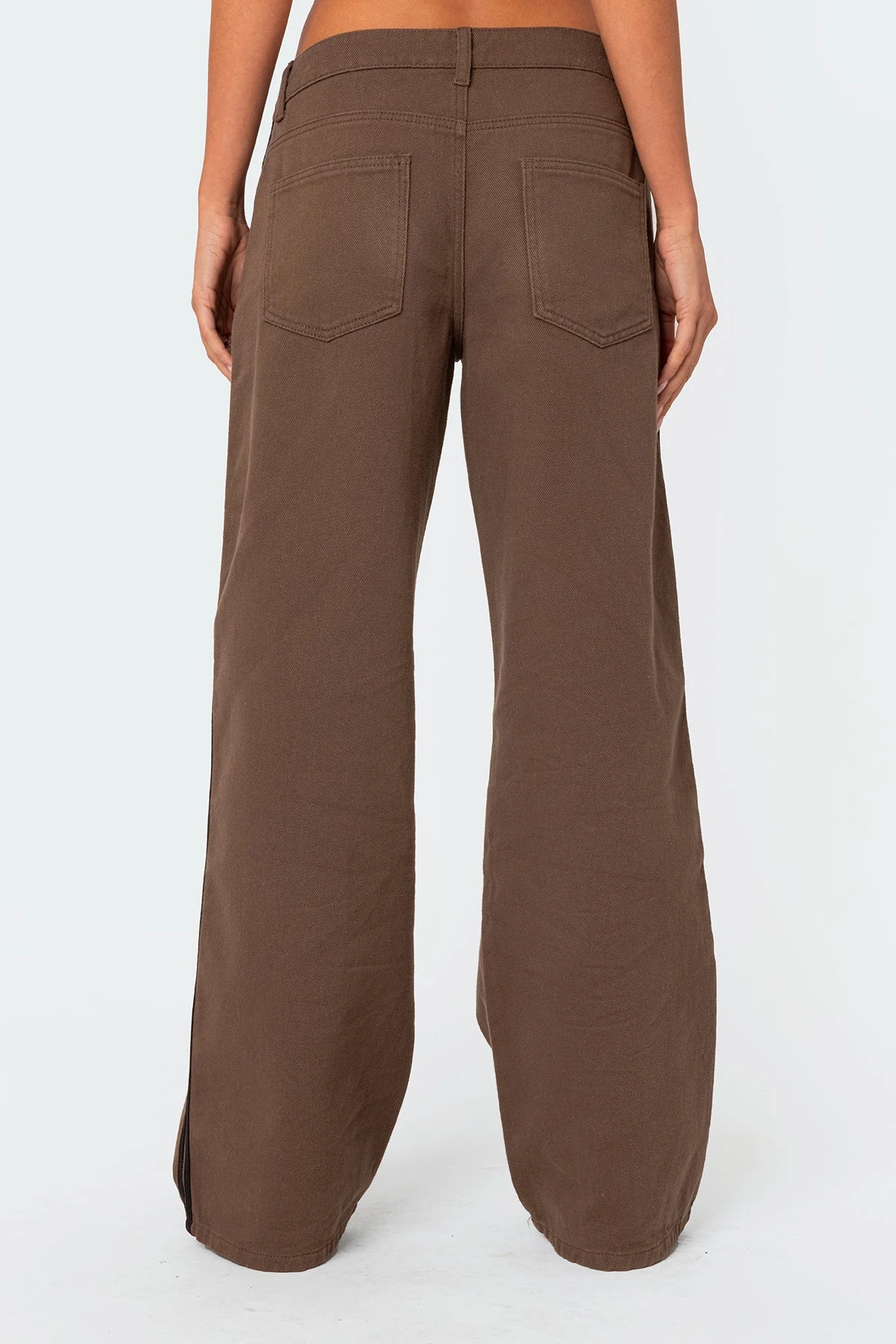 Olive Slouchy Cotton Jeans Low Rise Fit