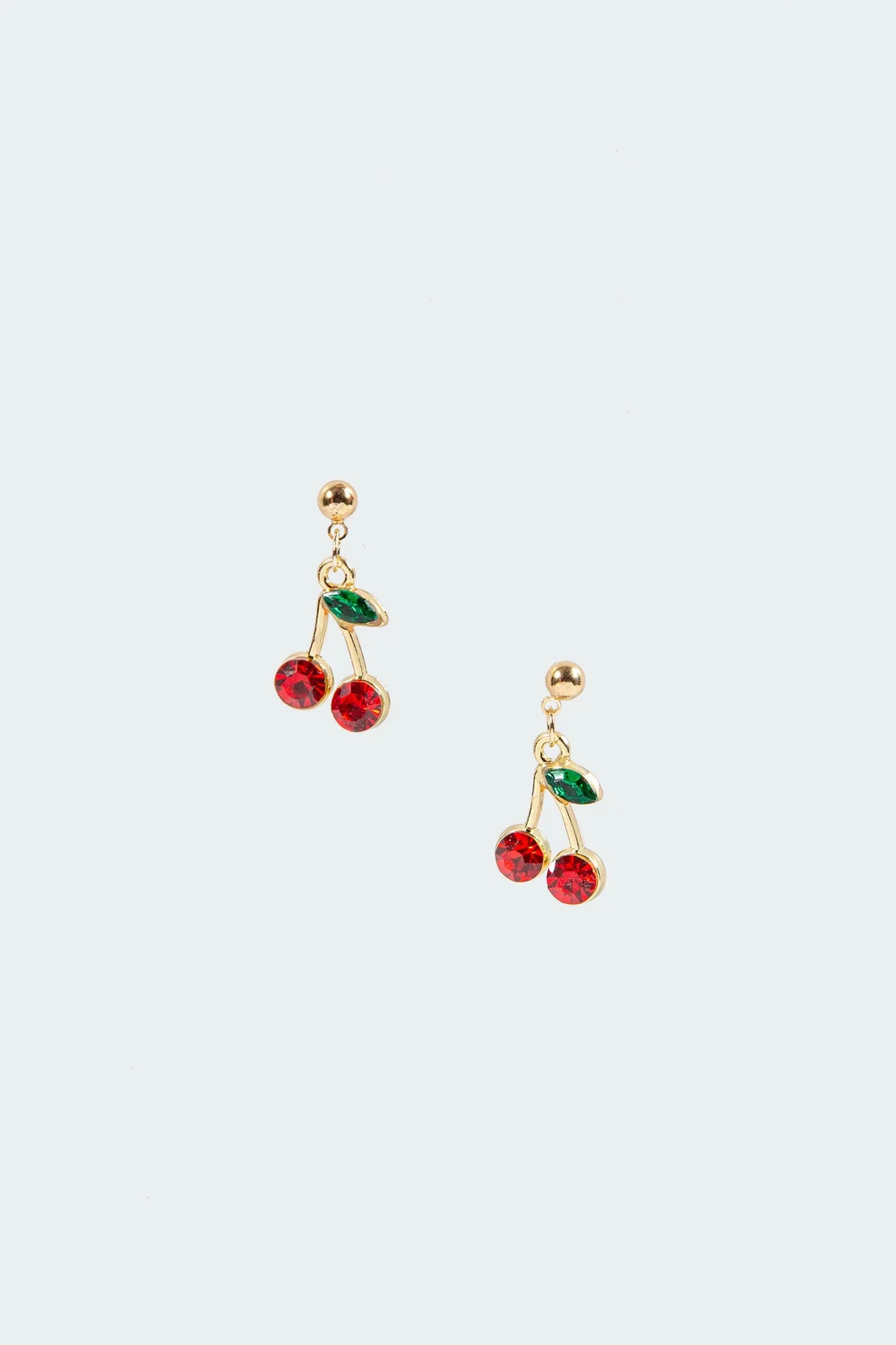 Gold Cherry Drop Earrings for Stylish Looks