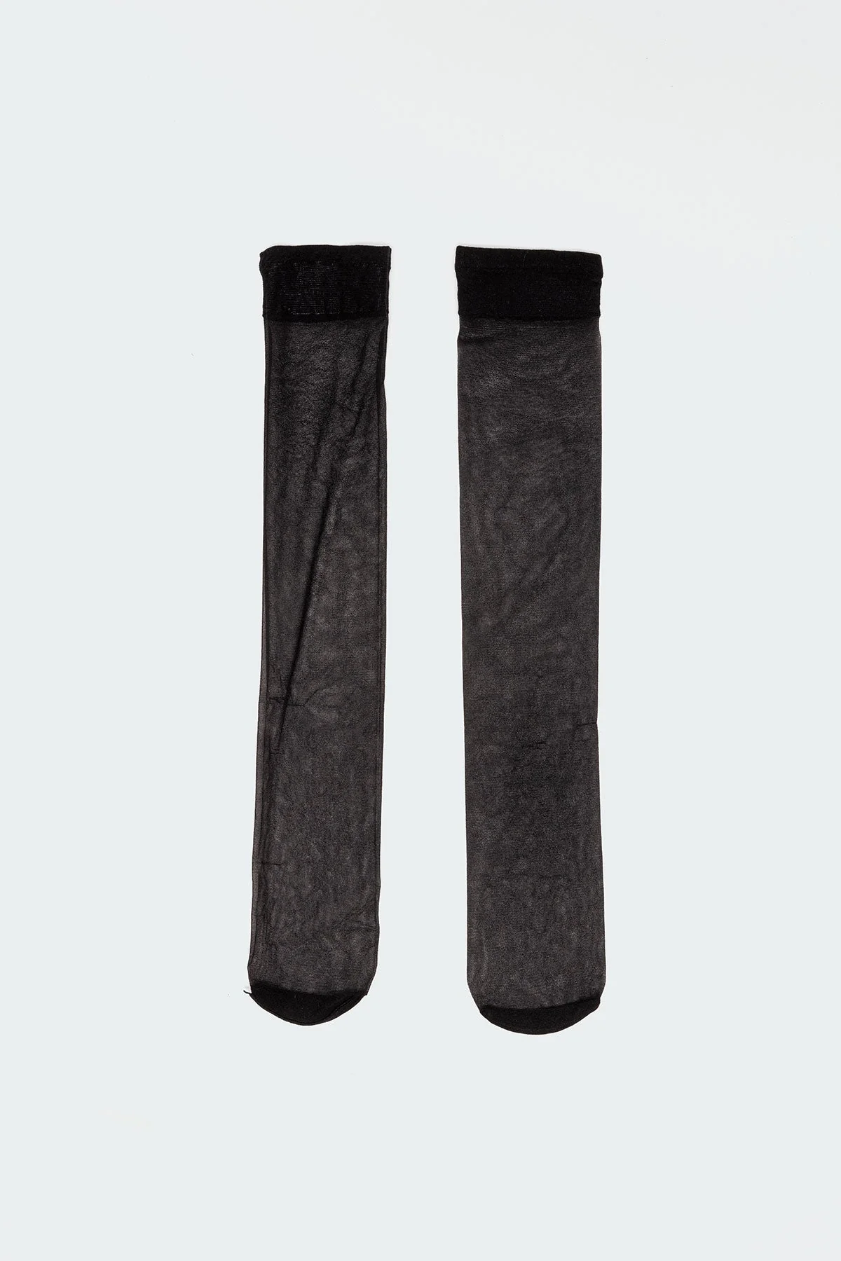 Black Sheer Mesh Knee High Socks