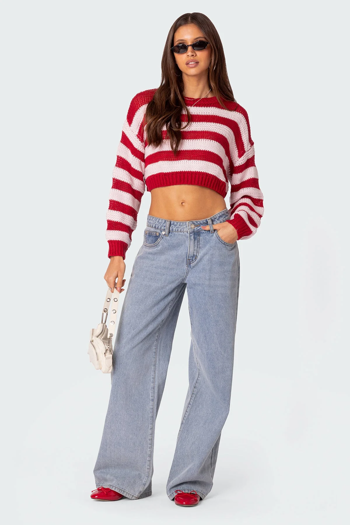 Red Oversized Knit Sweater XS-XL