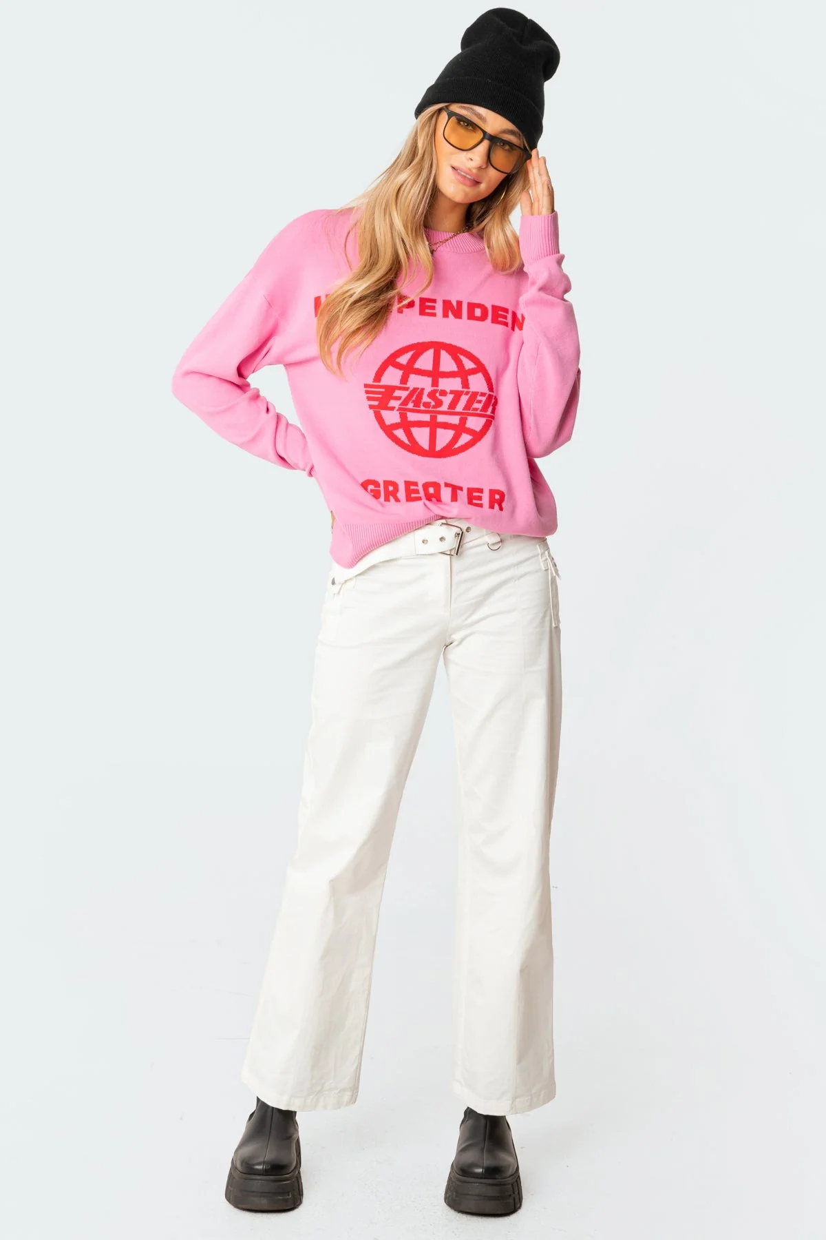 Cream Low-Rise Cargo Pants Y2K Style