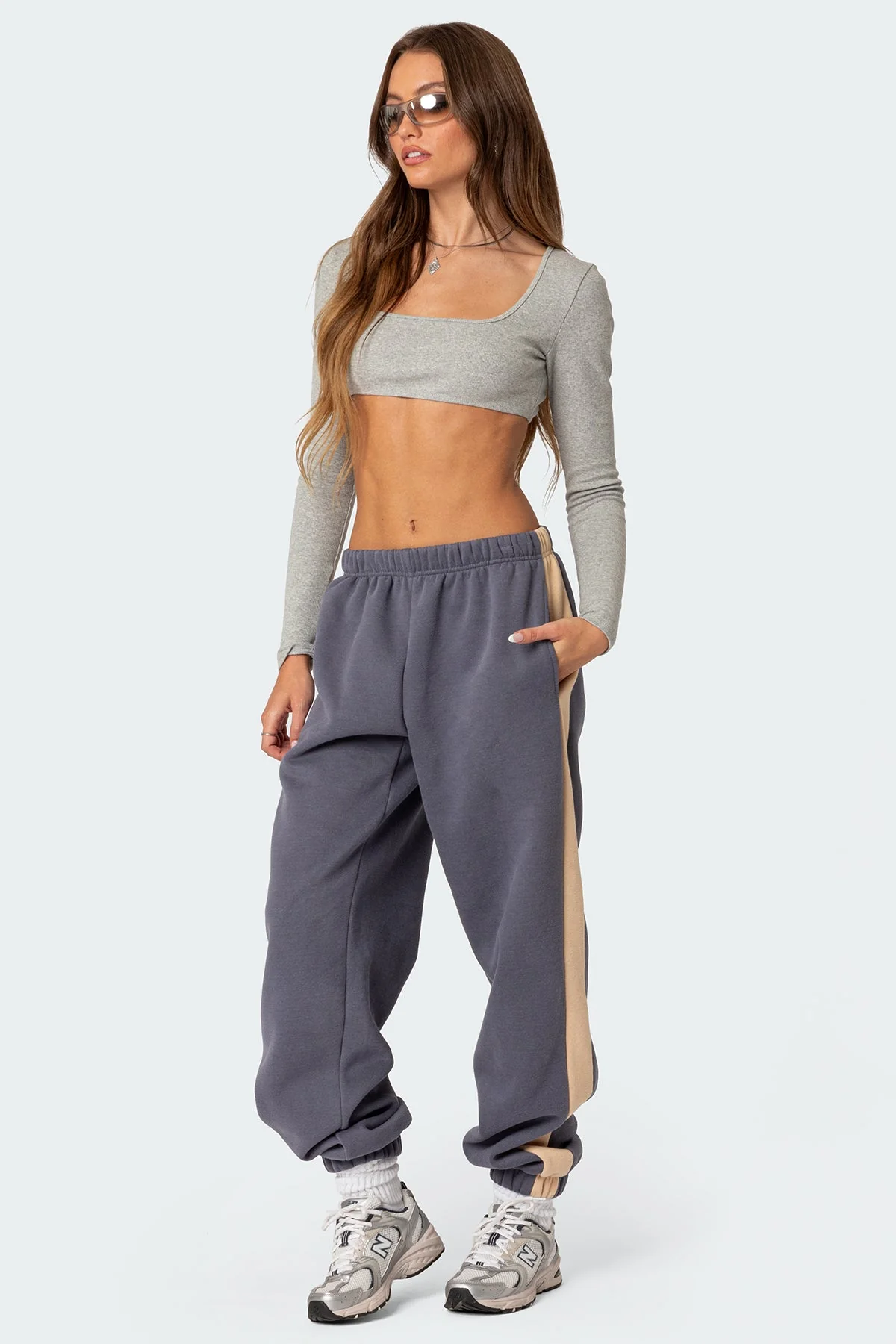 Blue Oversized Lounge Sweatpants for Ultimate Comfort