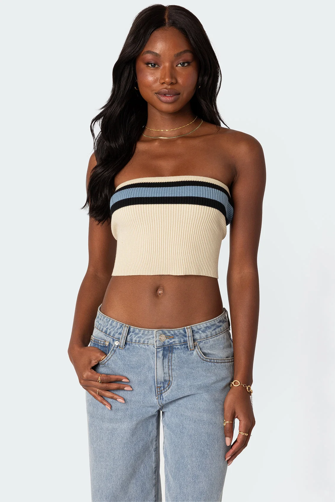 Beige Knit Tube Top - Cyprus Style