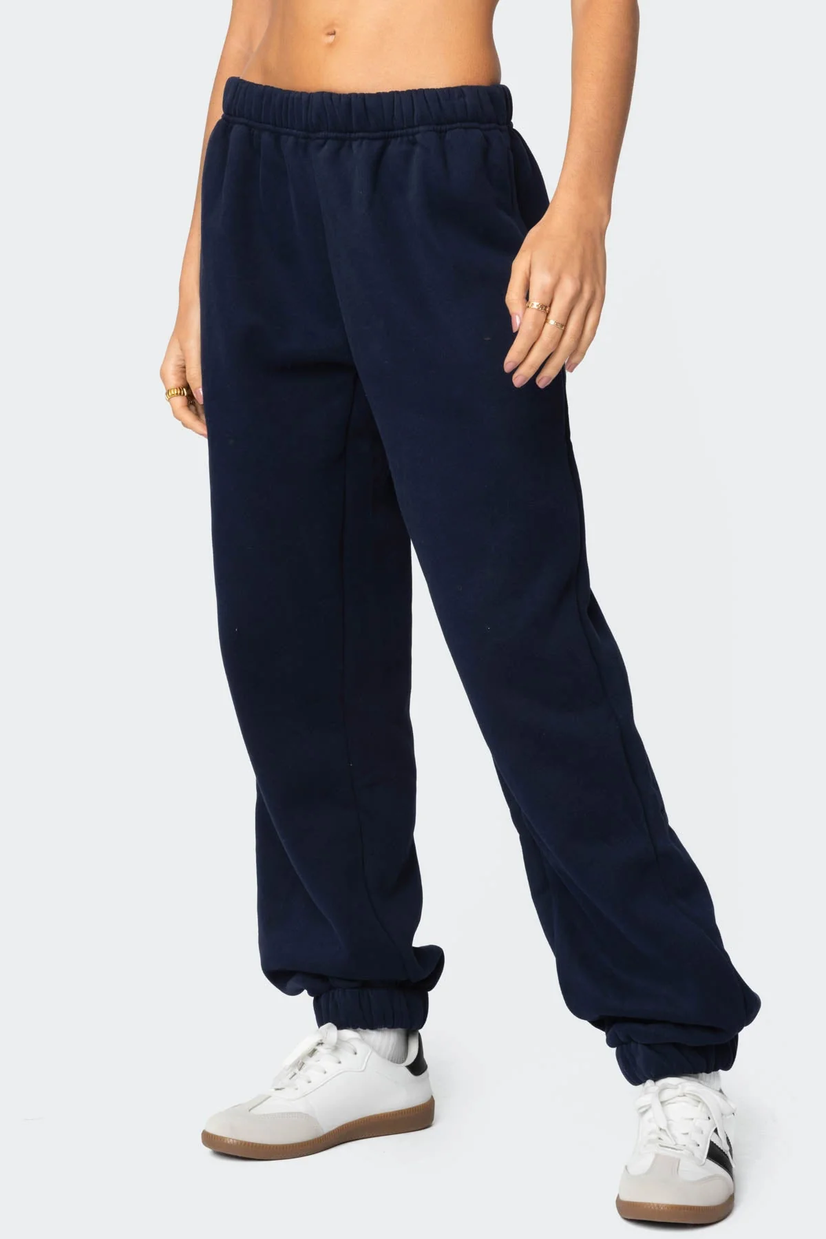 Navy Oversized Lounge Sweatpants for Women