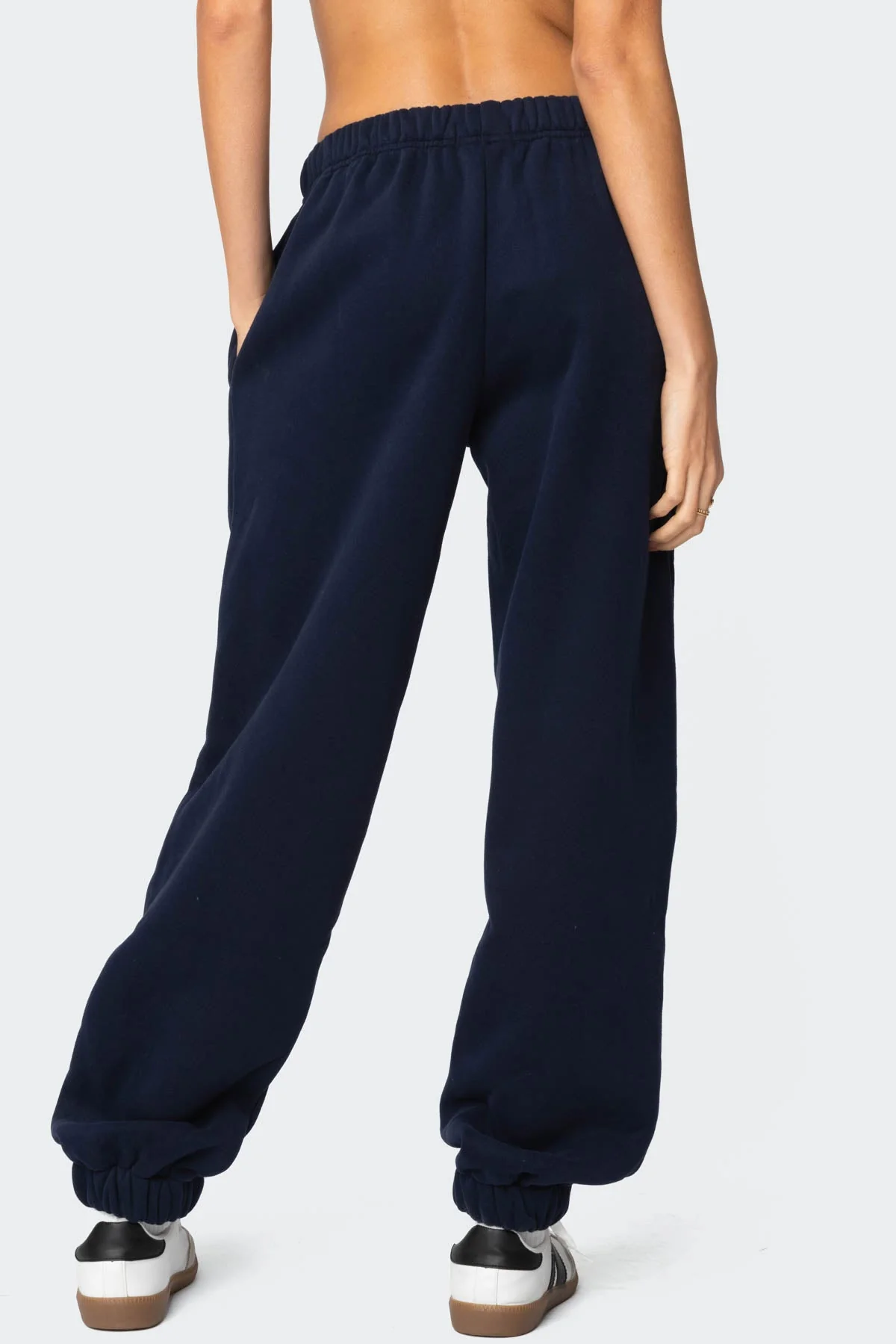 Navy Oversized Lounge Sweatpants for Women