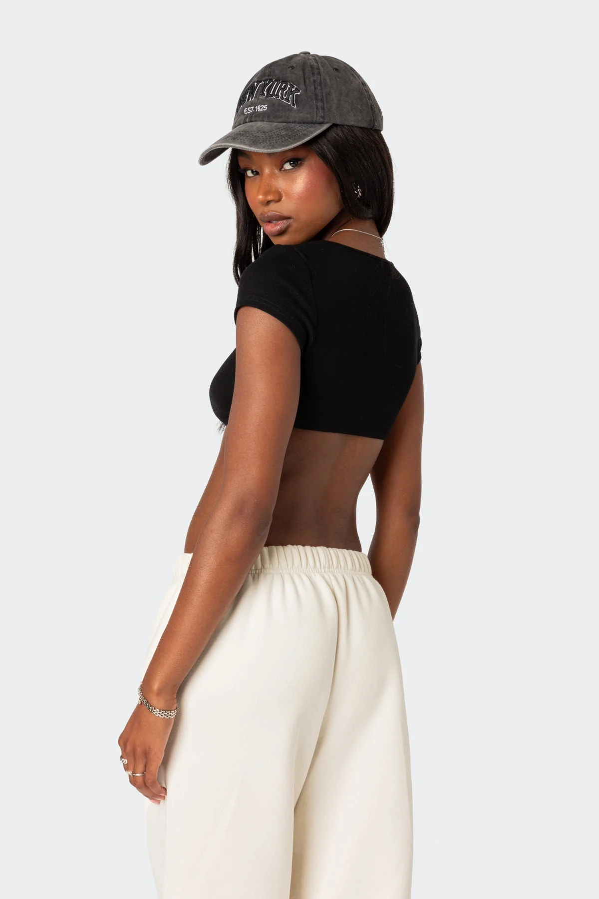 Ribbed Cotton Spandex Crop Top