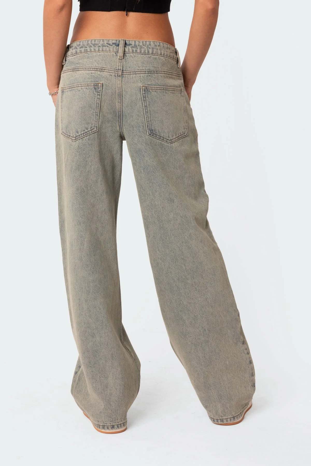 Blue Acid Wash High Waist Skinny Jeans