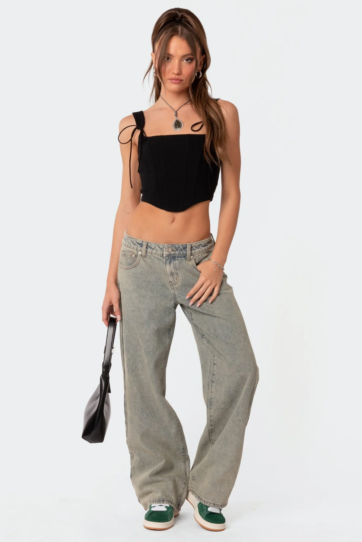 Blue Acid Wash High Waist Skinny Jeans