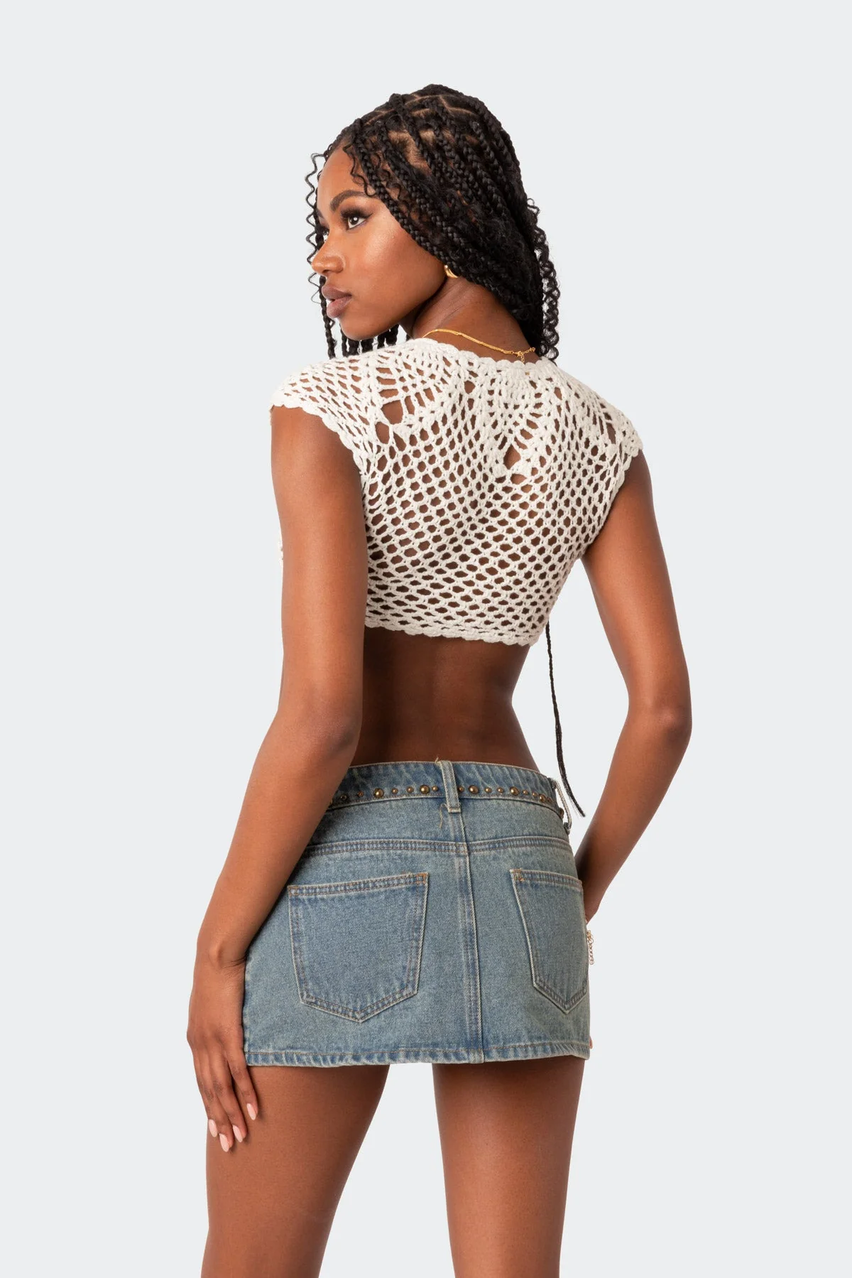 Cream Crochet Tie Front Top - Stylish Summer Fashion