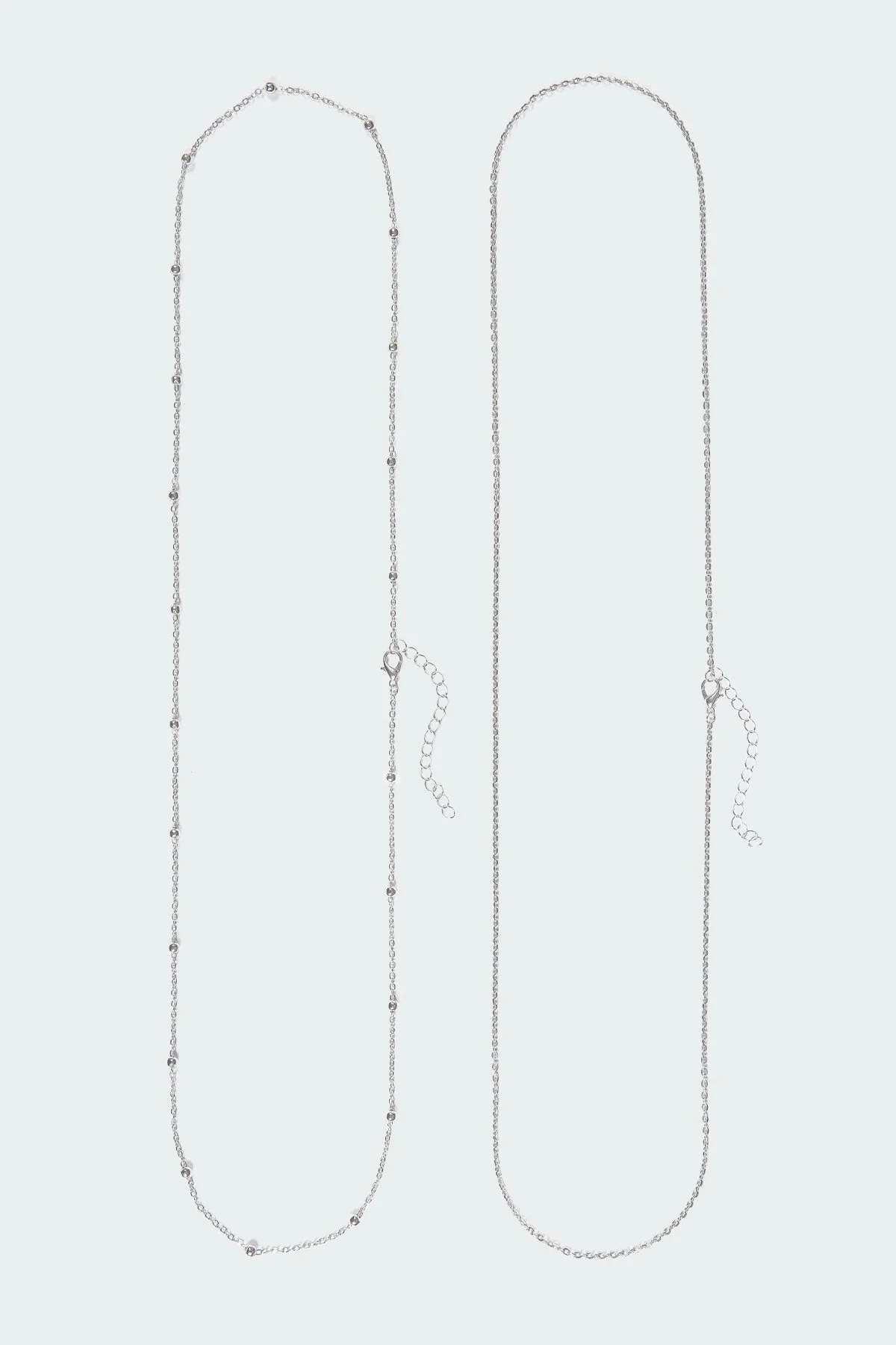 Y2K Silver Belly Chain Set x2 Glam Accessories