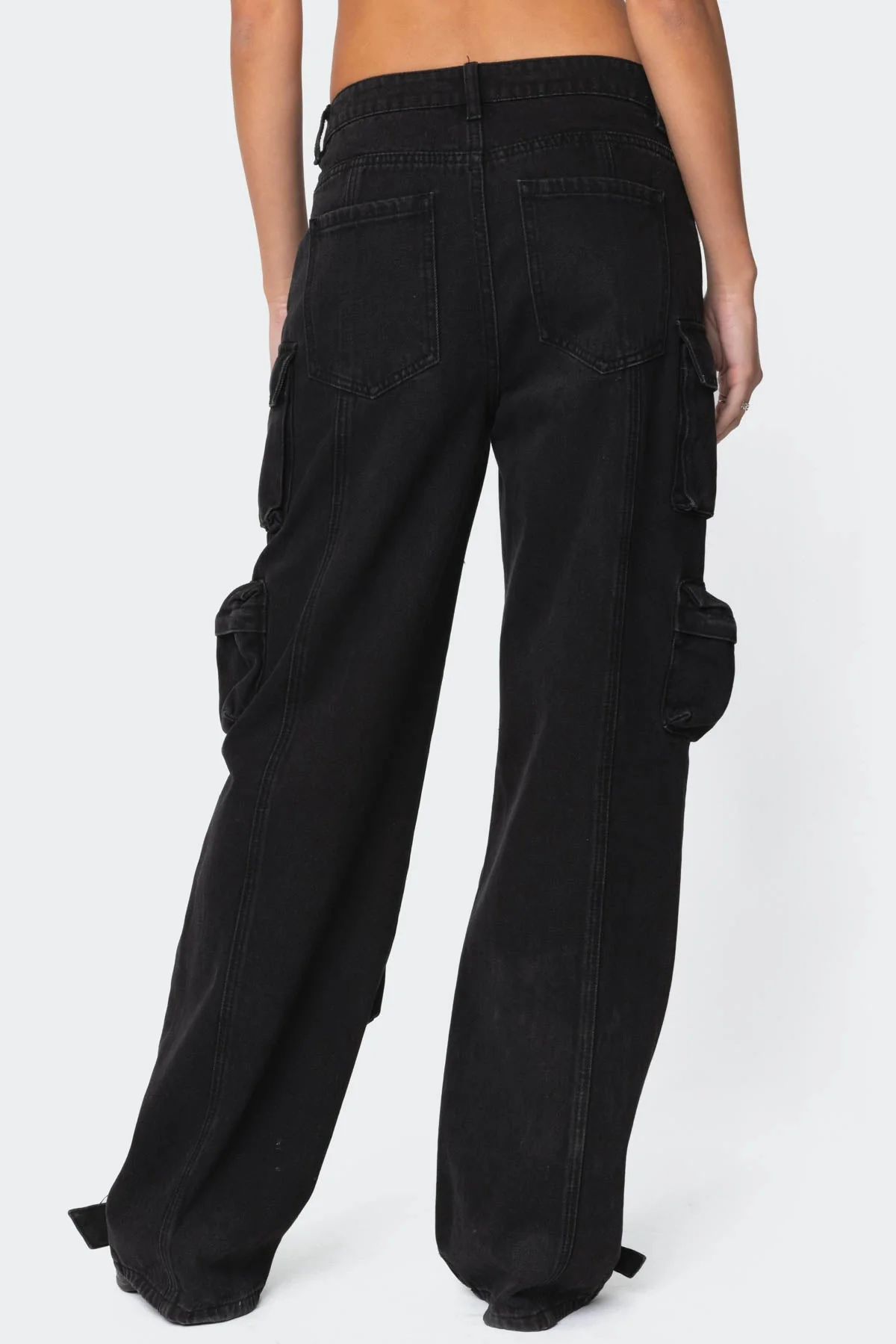 Black Oversized Cargo Pants