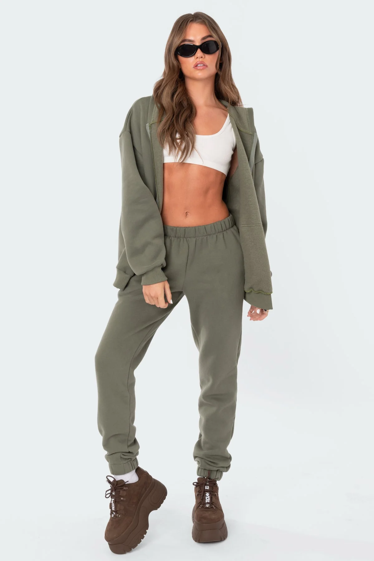 Cozy Olive Jogger Sweatpants for Women