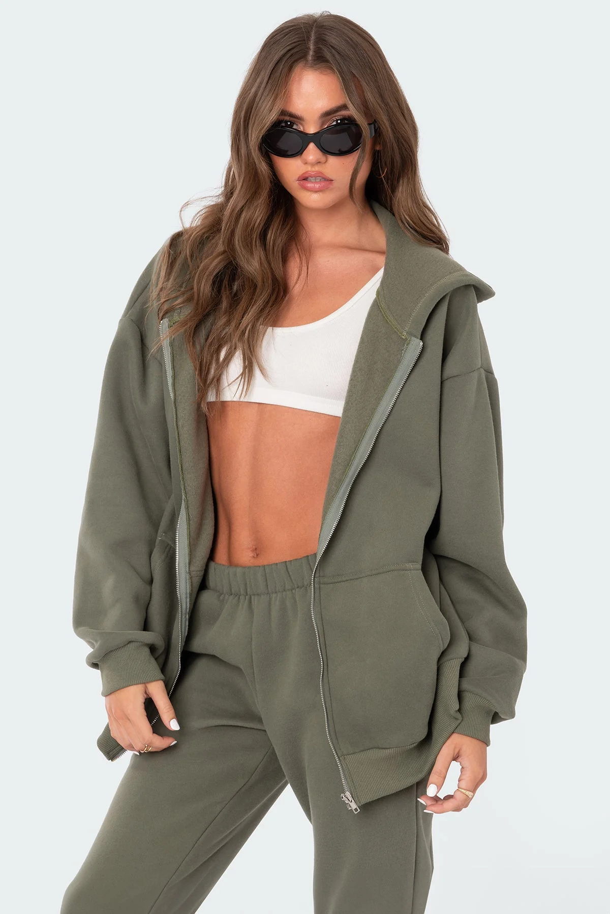 Olive Oversized Hoodie for Unisex