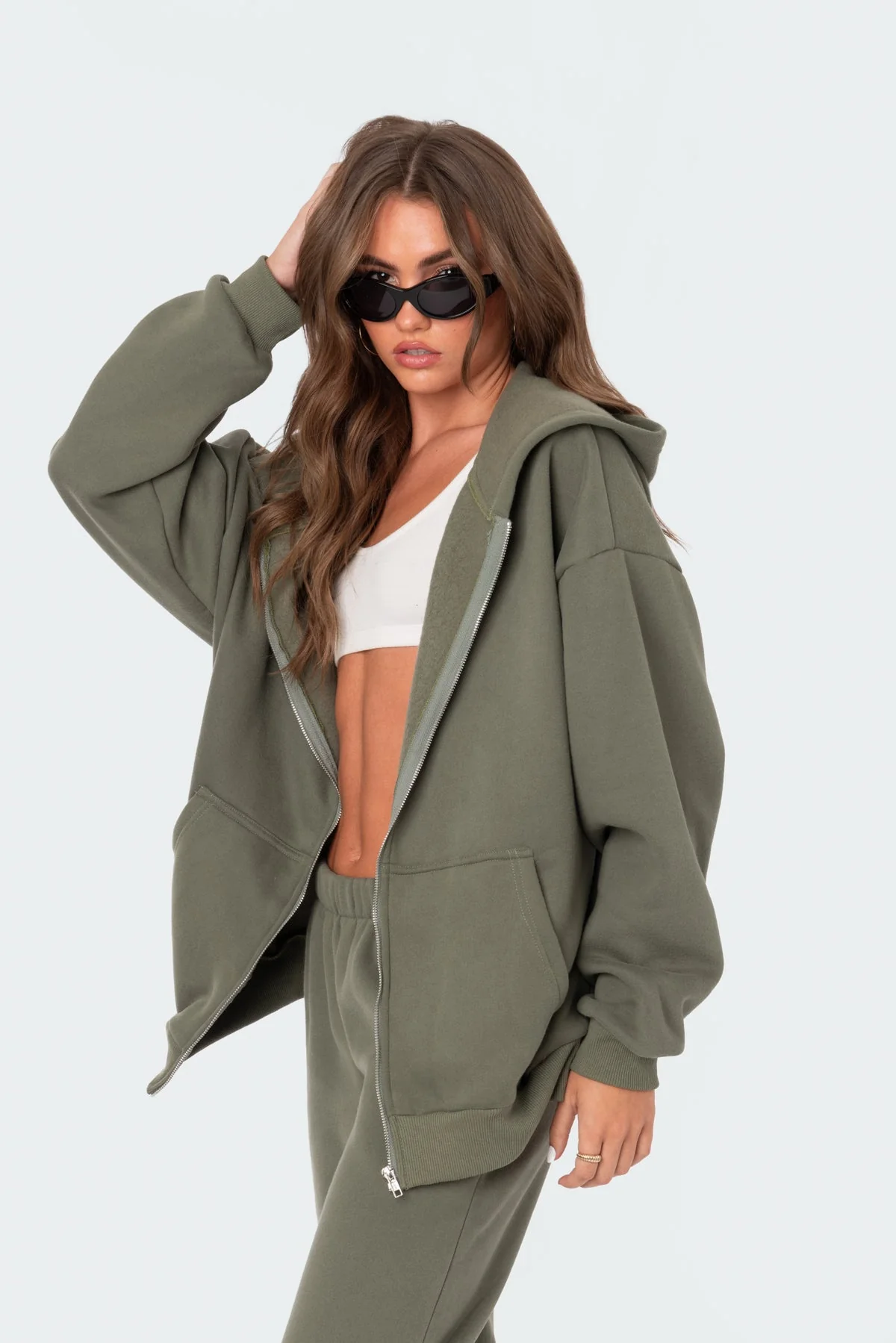 Olive Oversized Hoodie for Unisex