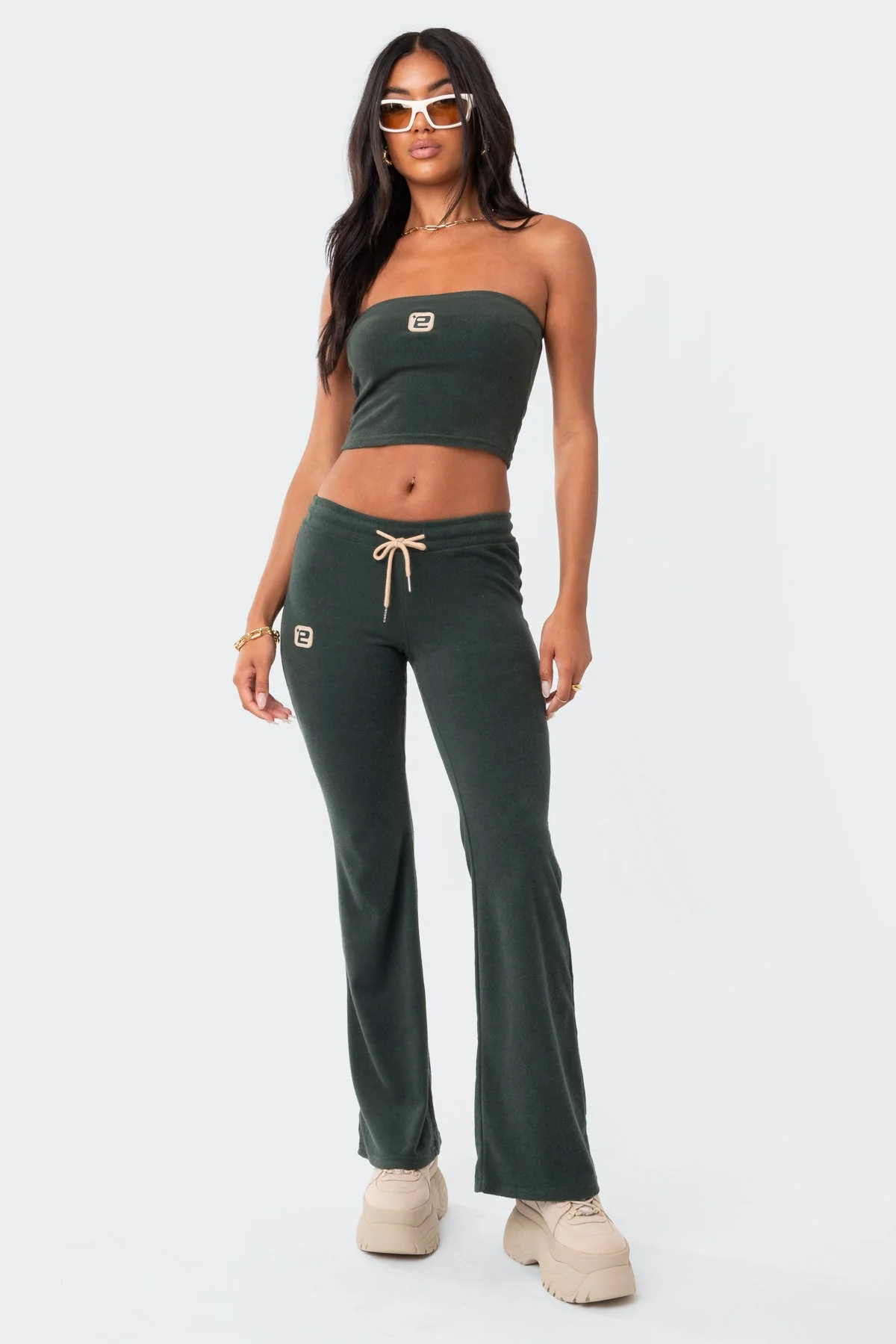 Green Towel Stretch Joggers