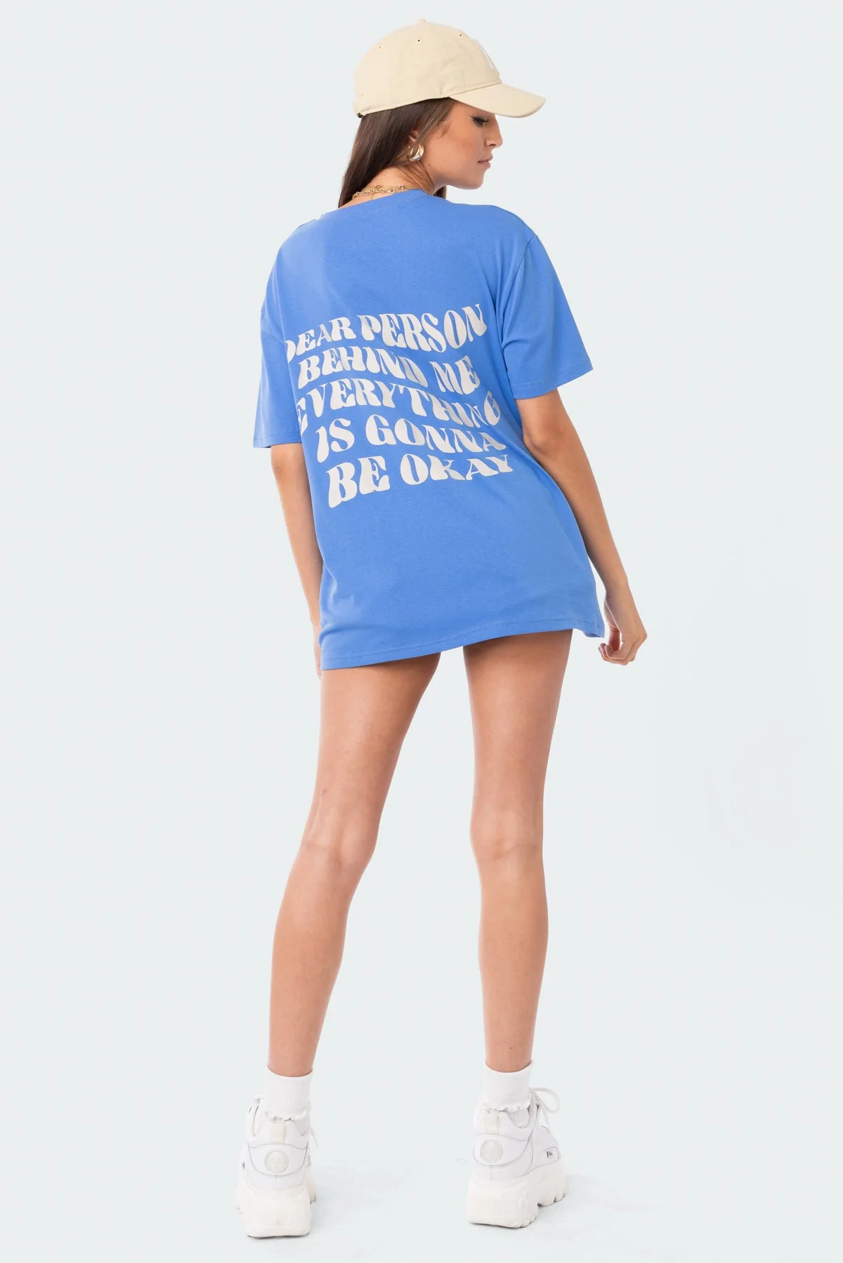 Blue Loungewear Oversized T-Shirt 100% Cotton