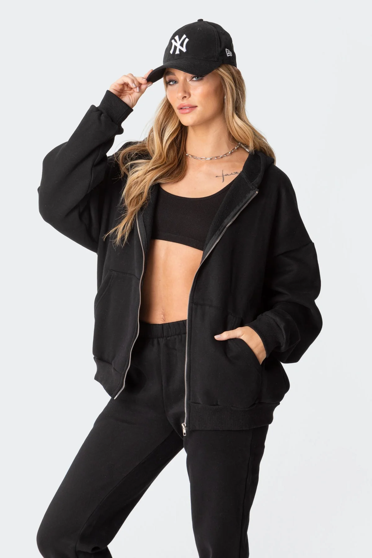 Black Oversized Hoodie for Women and Men